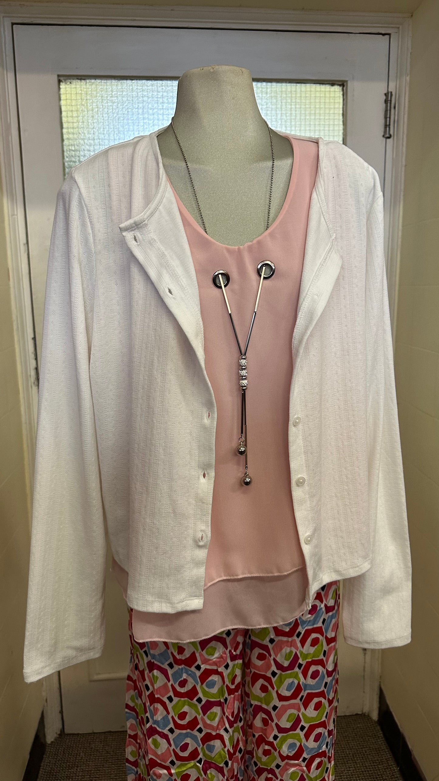 Savida White Cardigan Size XXL