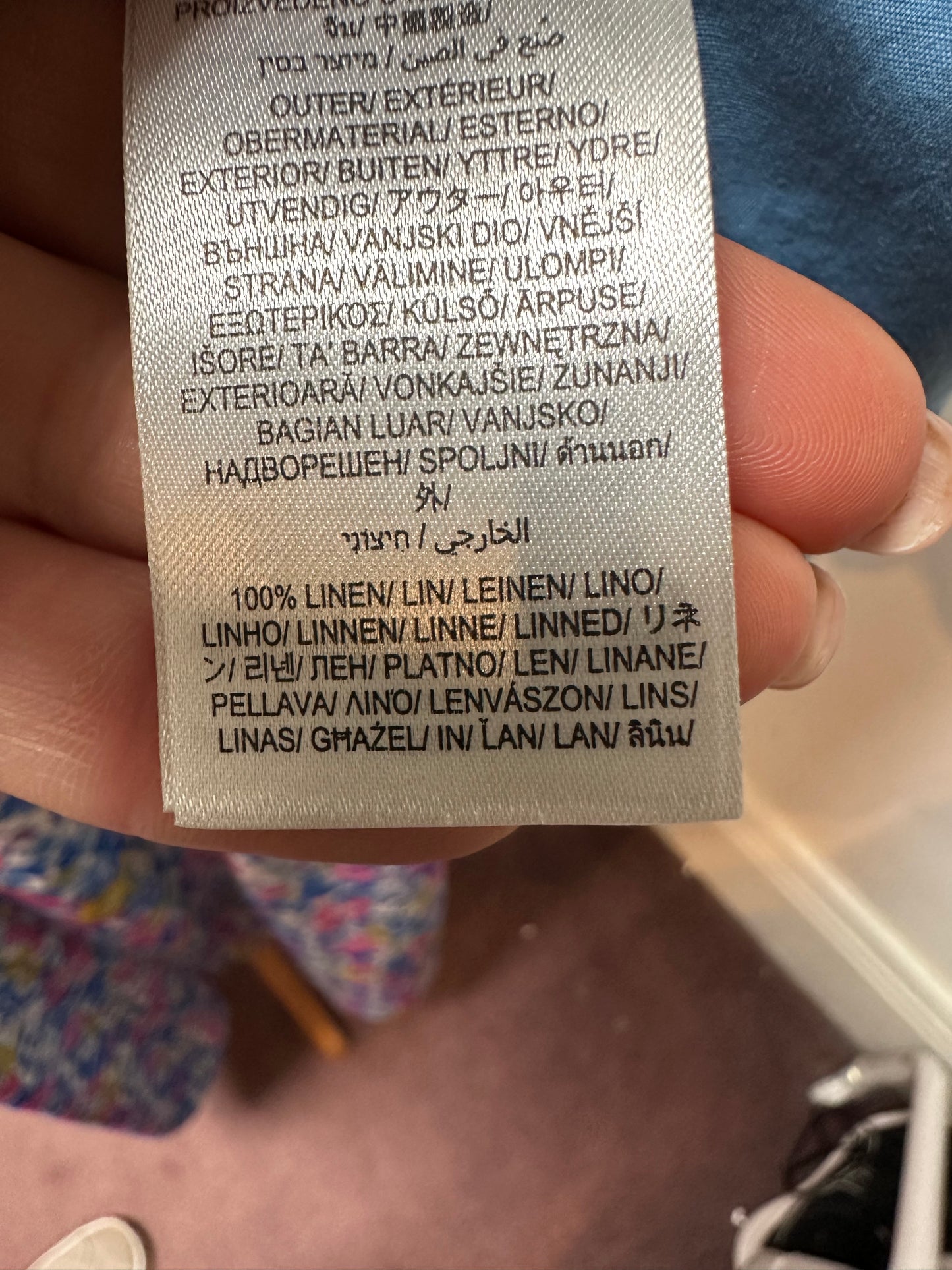 Designer Seasalt Cornwall 100% Linen Blue Jacket Size 8 Loosefit