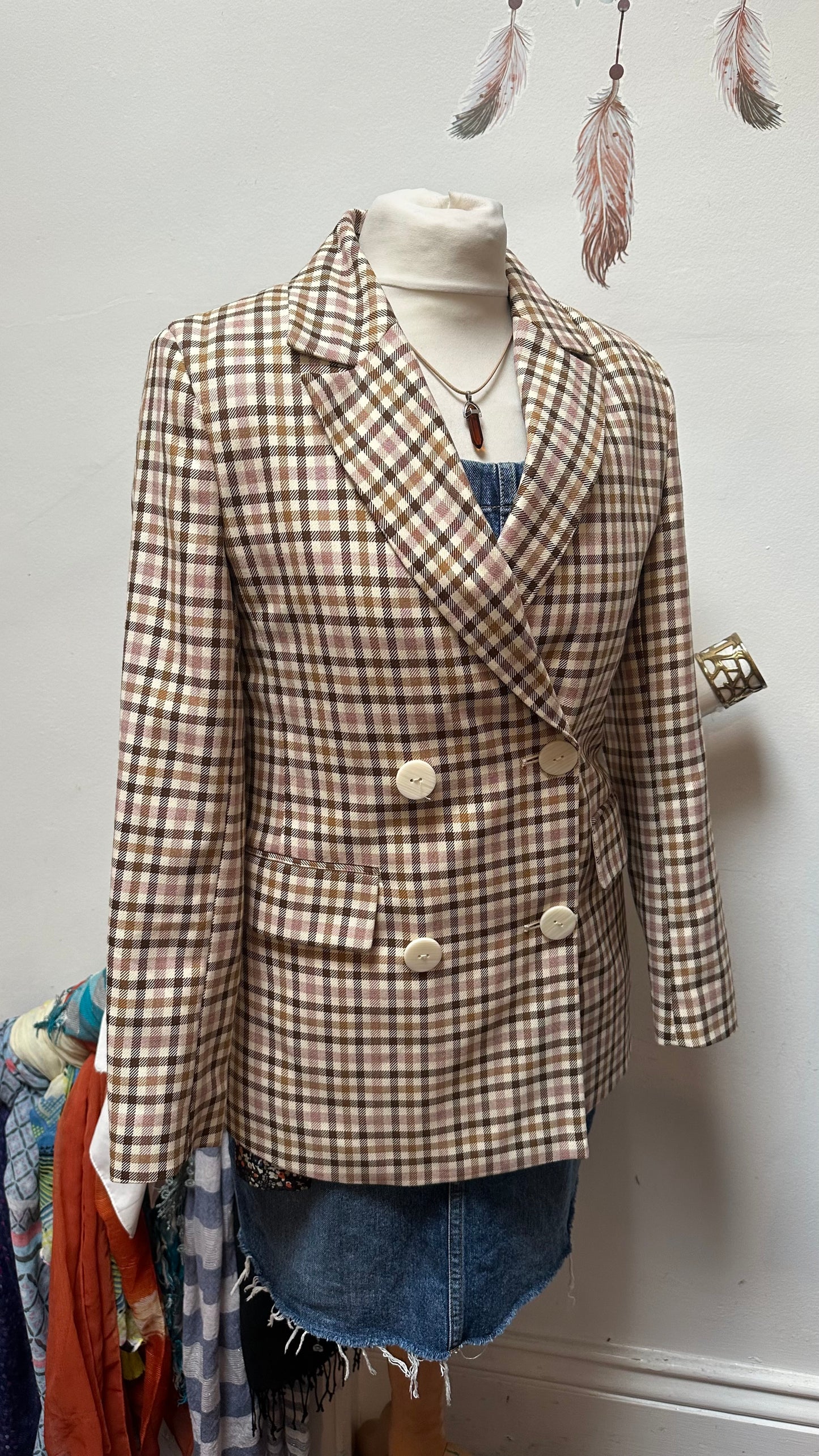 Primark Check Blazer Size 6