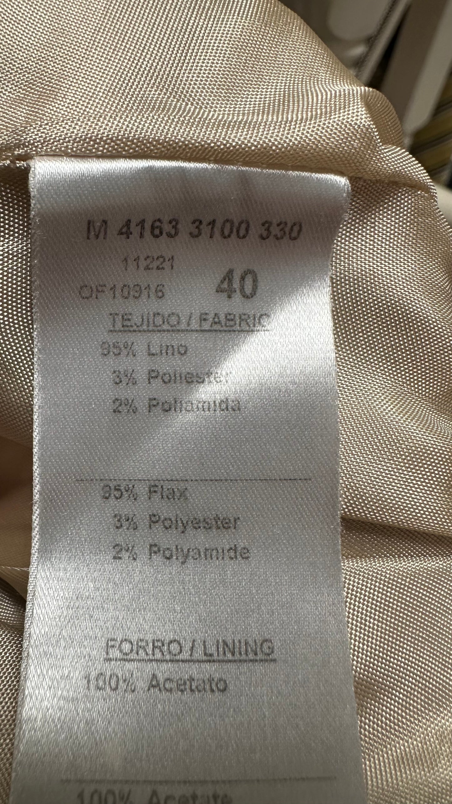 Stunning Designer Marcelino Tuxcedo Linen Dress Size 10/12