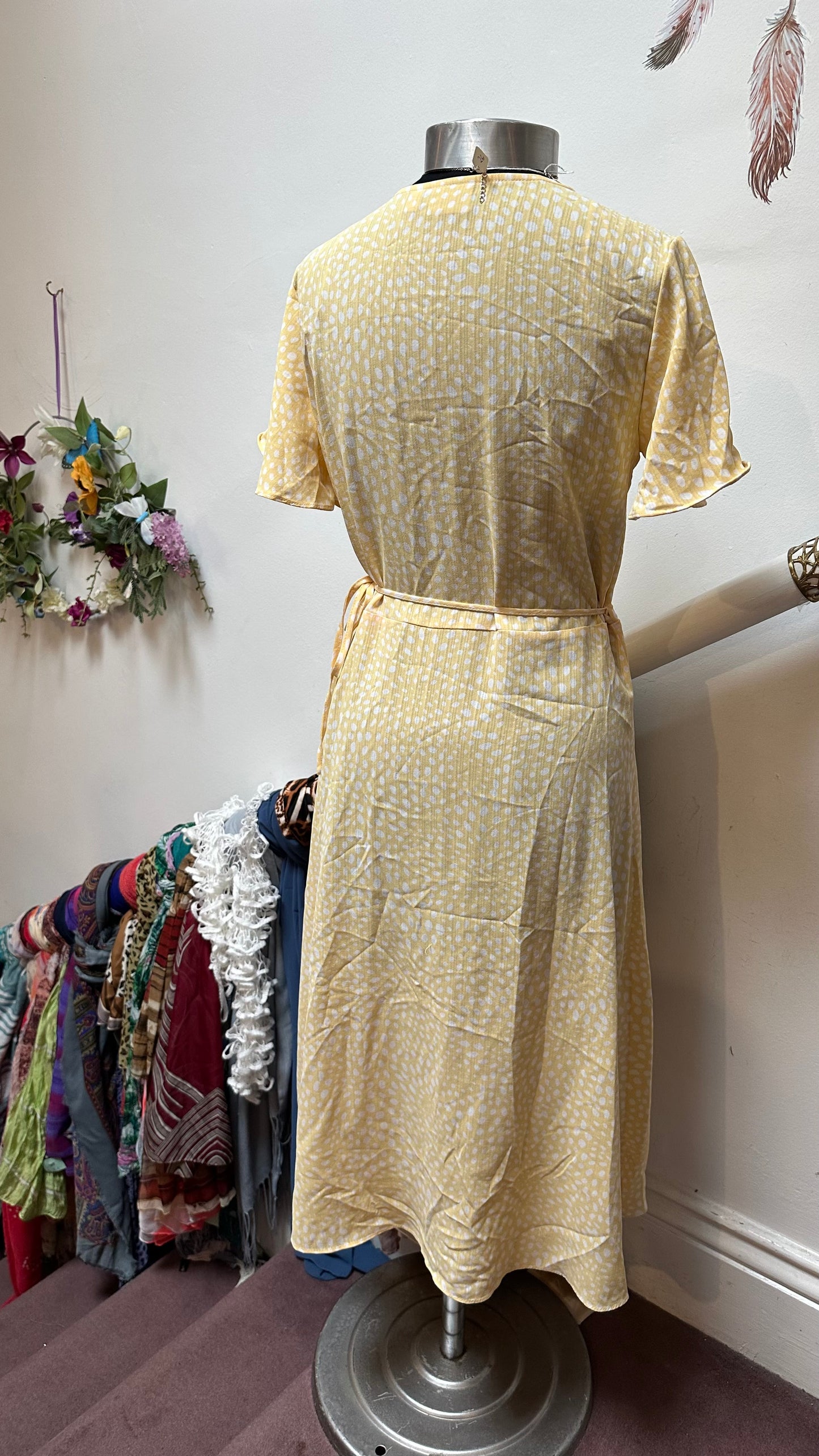 Vila Buttermilk Wrap Dress Size 10