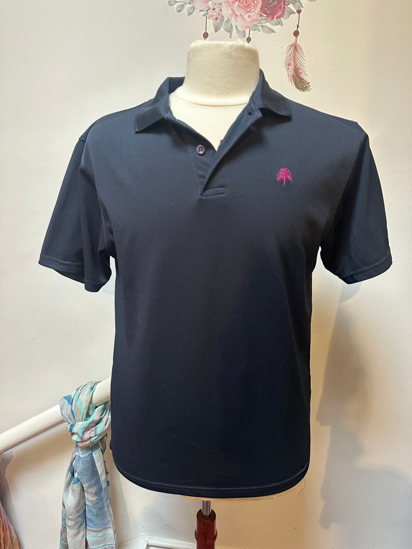 Henbury Navy Polo Shirt Size M