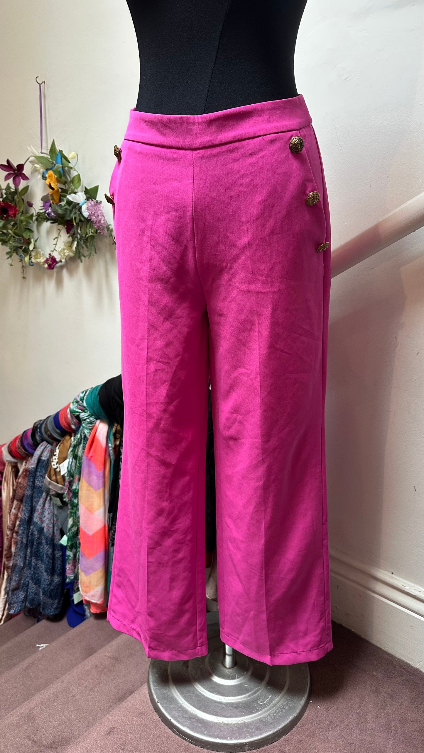 Kyla Hot Pink Trousers Size 10/12