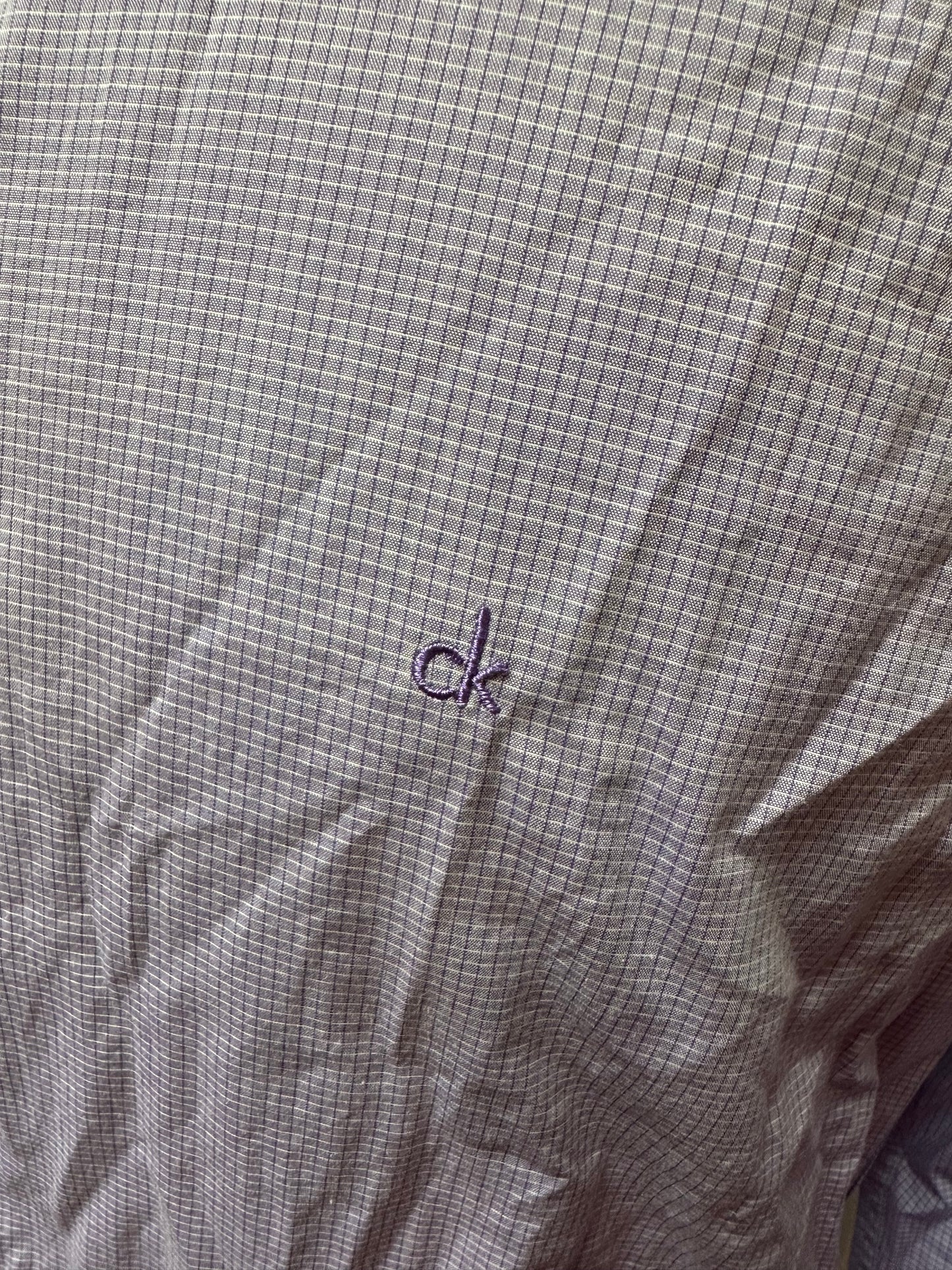 Designer Calvin Klein Lavender 100% Cotton Shirt Best Fit Size L
