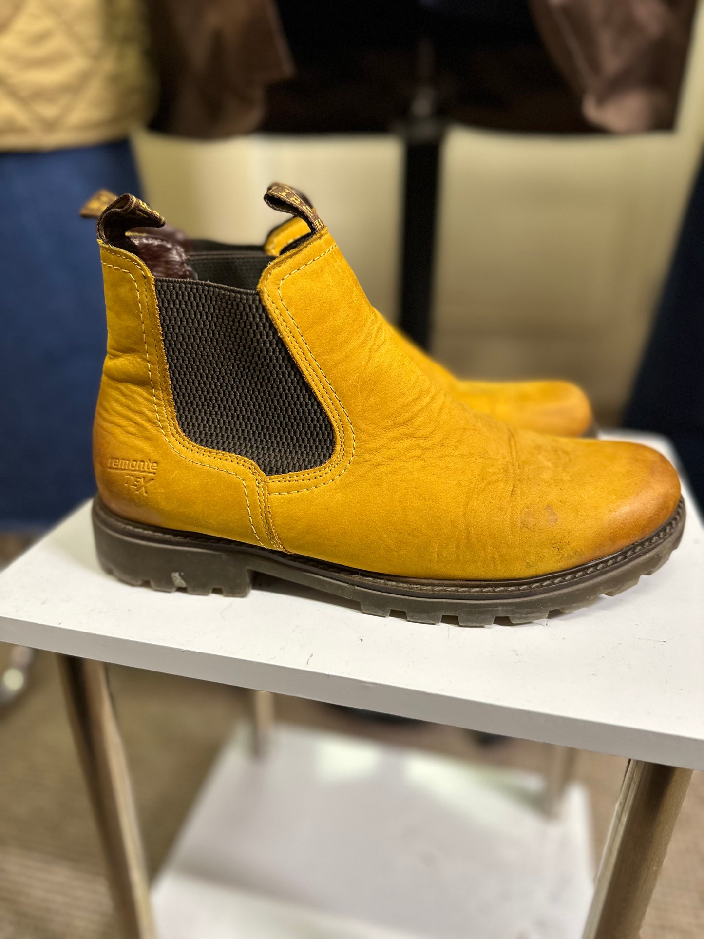 Remonte Suede Mustard Boots Size 7 (EU 41) Some marks, see last photos