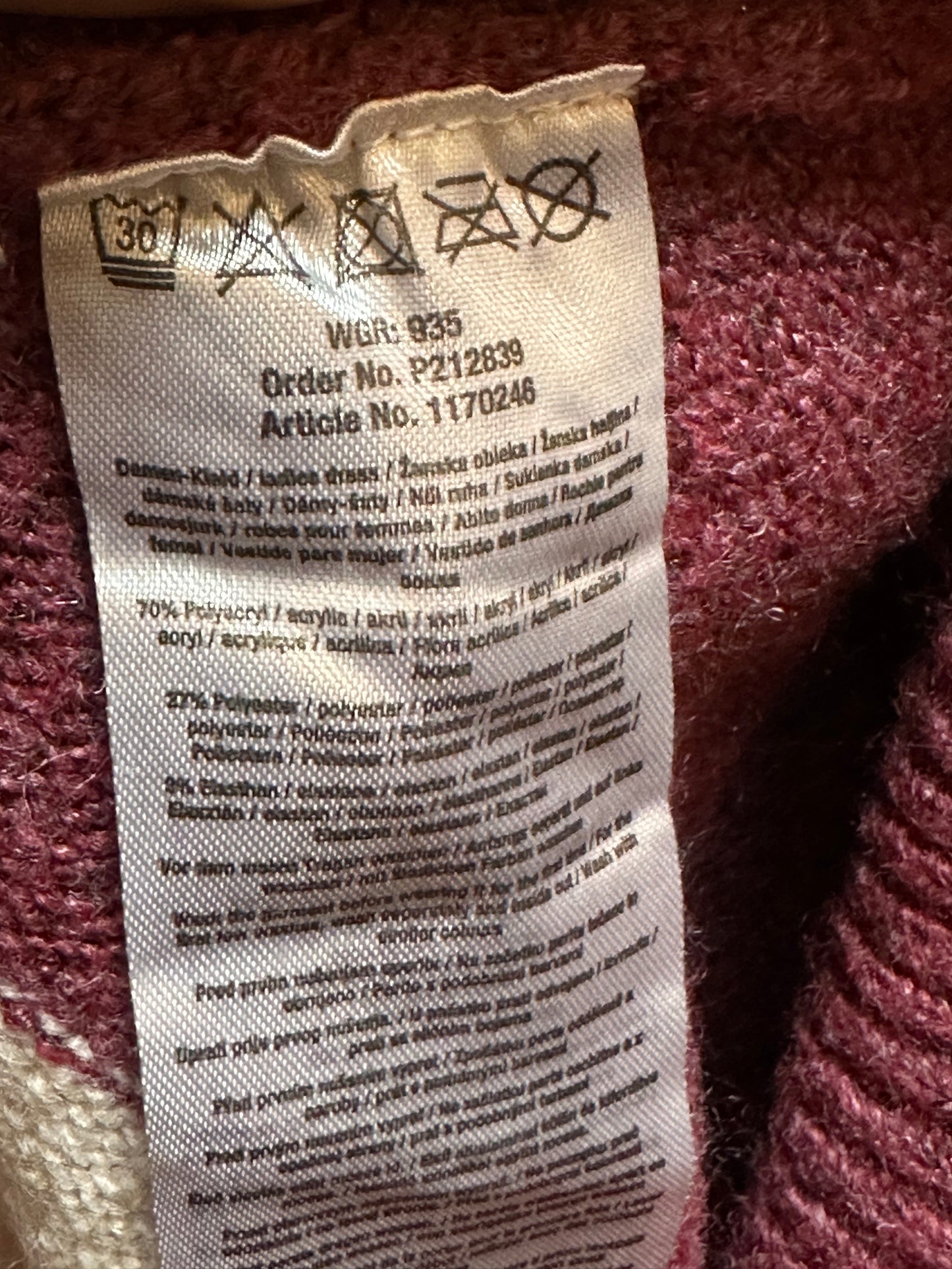 Janina Knitted Dress Size M