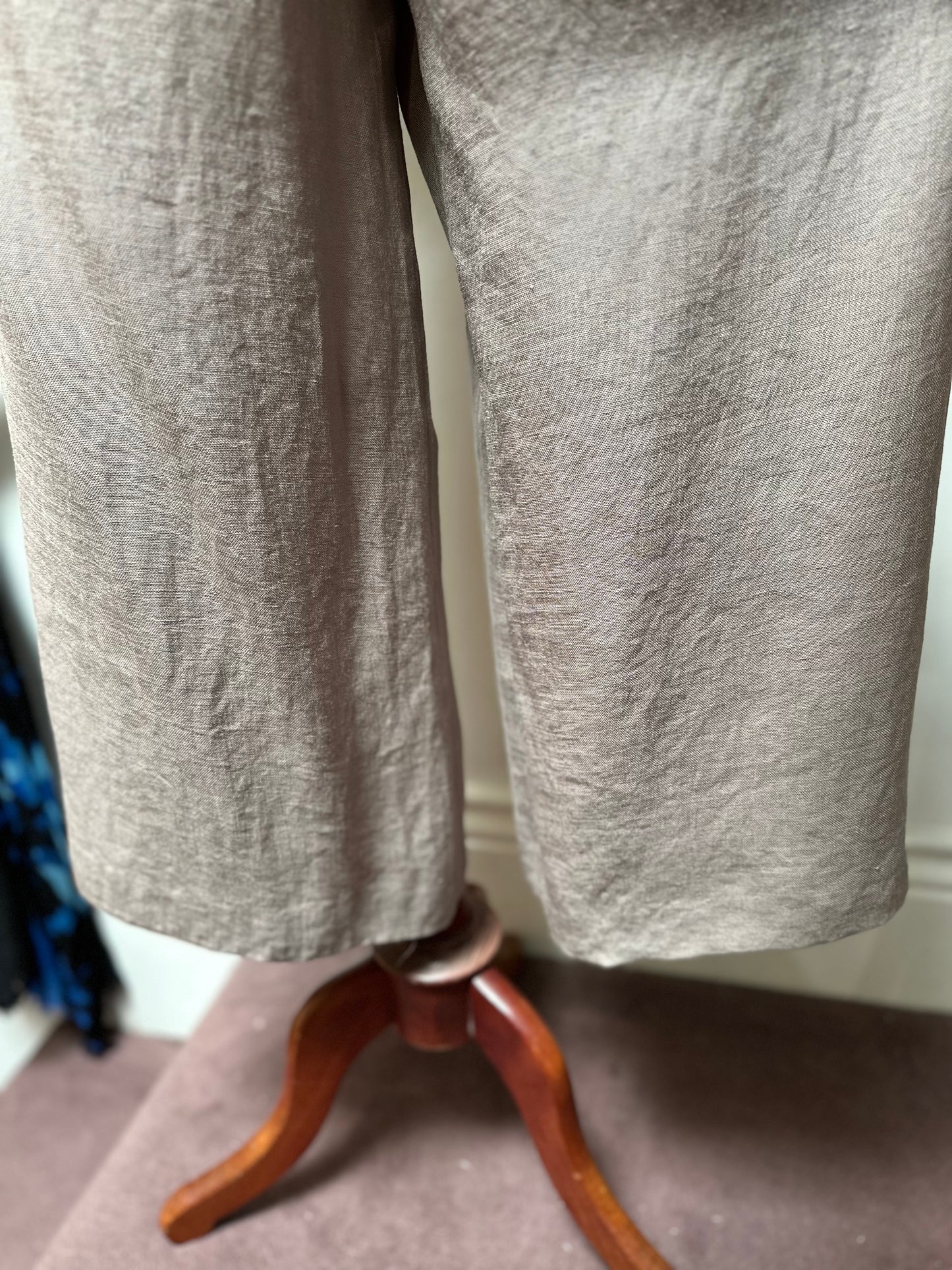 Personal Choice Beige Wide Leg Trousers, Size 22