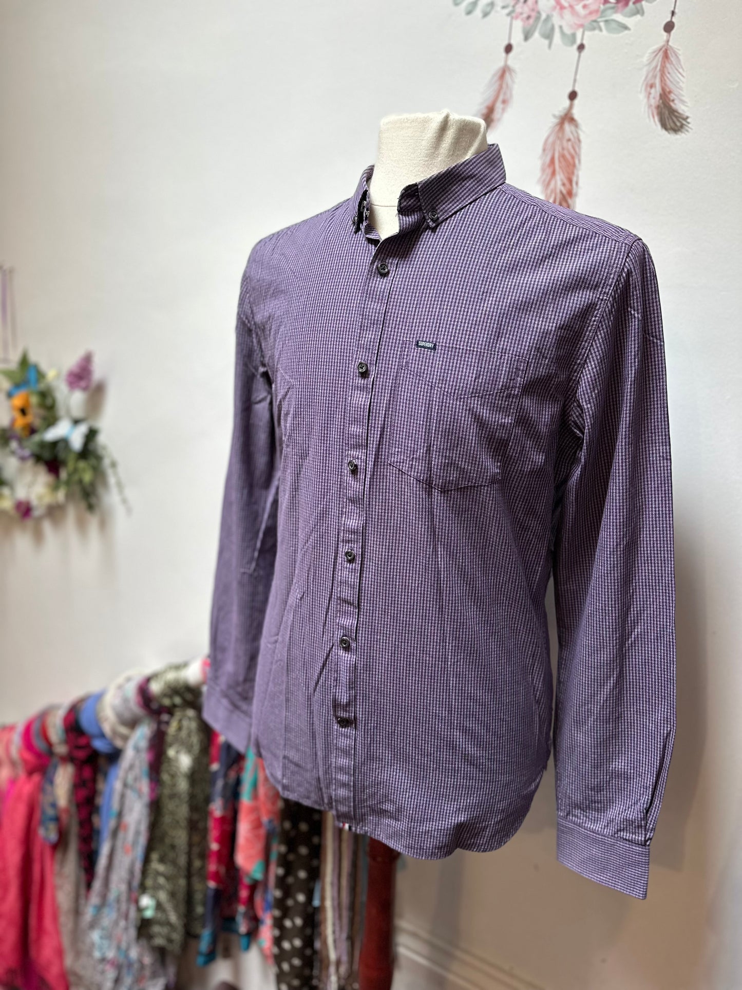 Superdry Shirt Size L Small Fitting