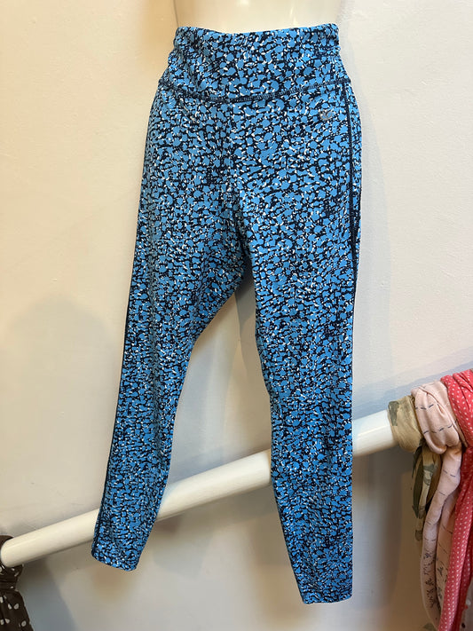 Dunnes Blue Pattern Leggings Size S