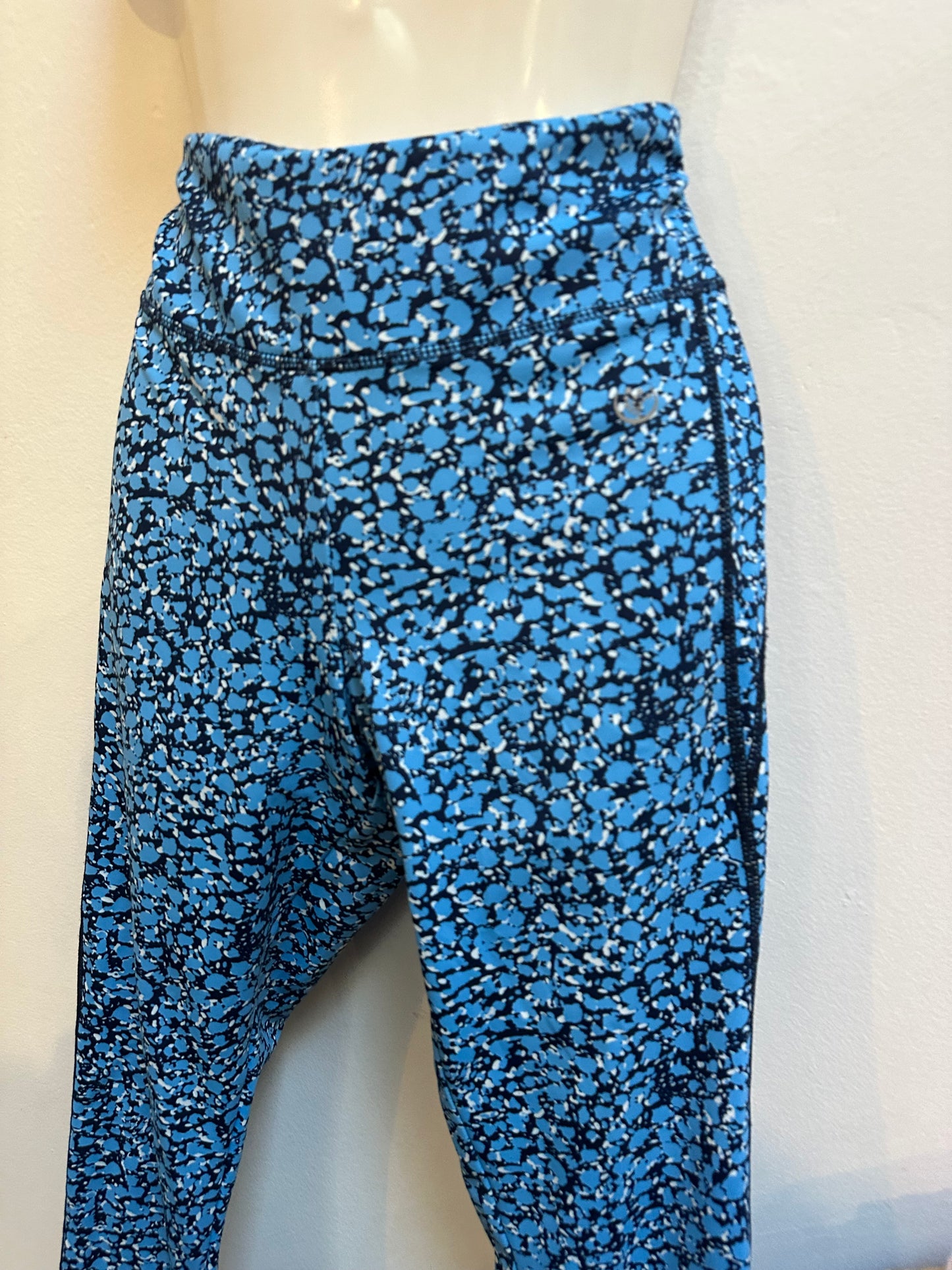 Dunnes Blue Pattern Leggings Size S
