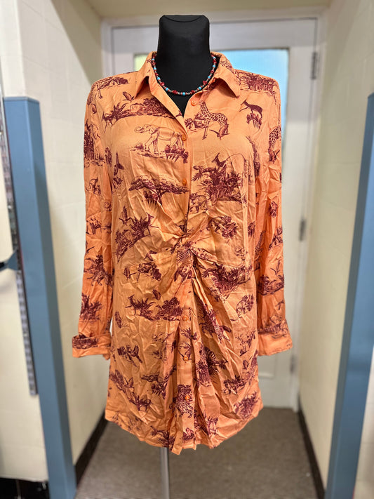 Next Safari Shirt Dress, Size 12