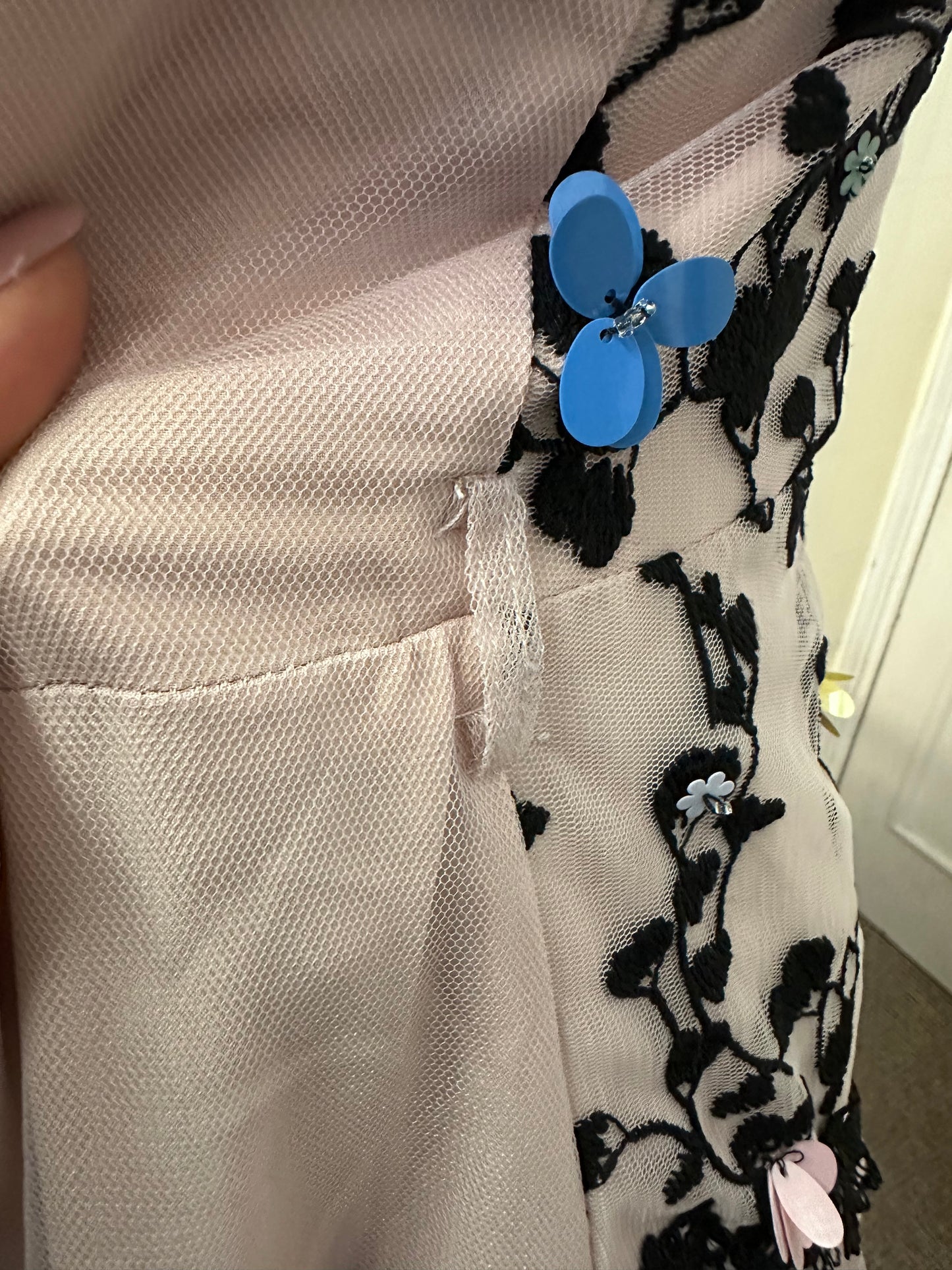 Little Mistress Nude Occasion Wear Dress Size 12