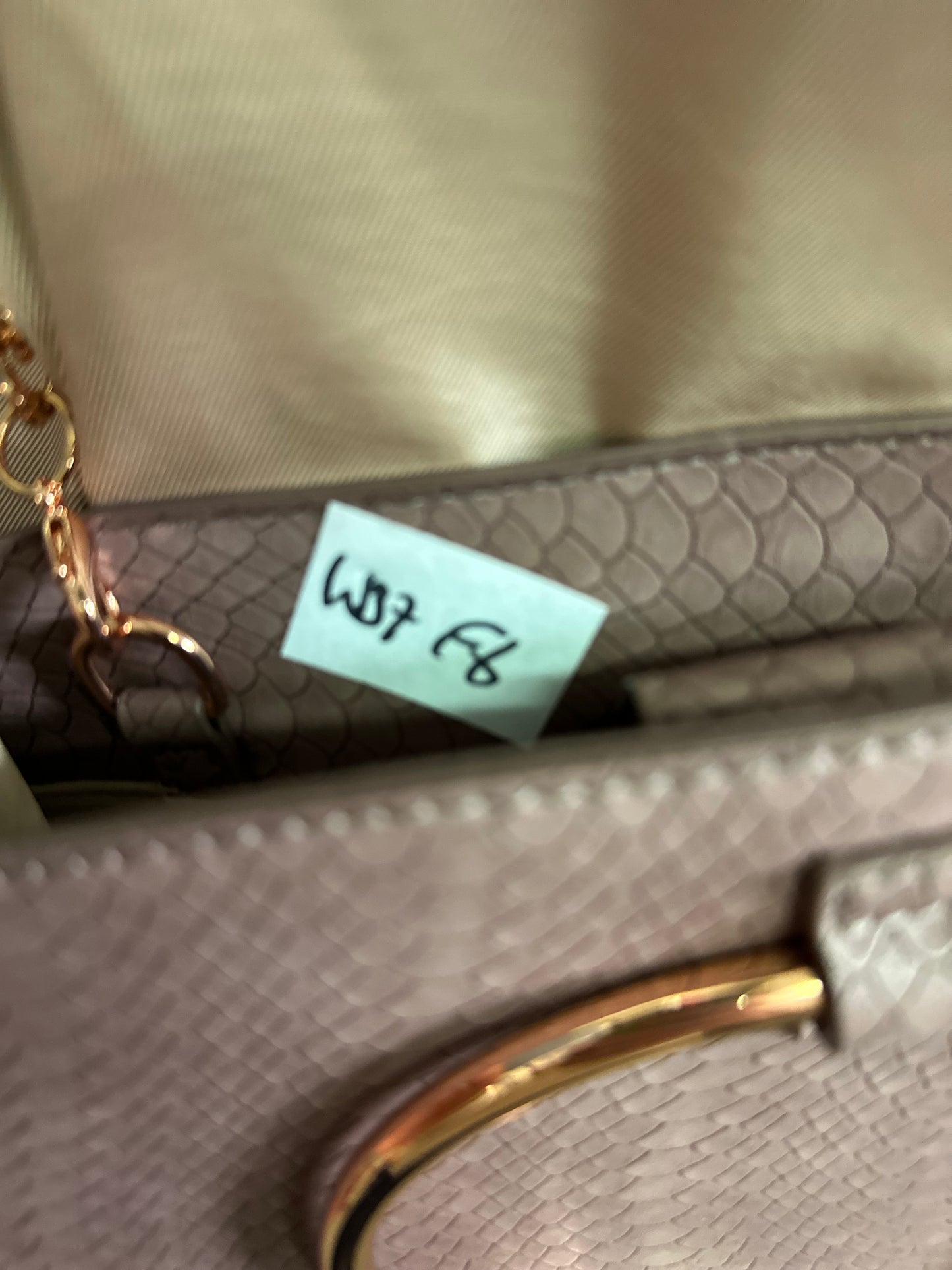 Blush Pink Bag with Metal Circle