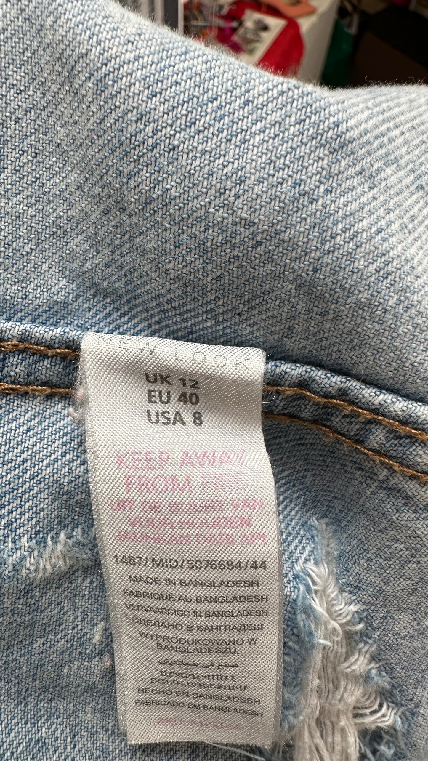 New Look Sparkle Denim Jacket Size 12