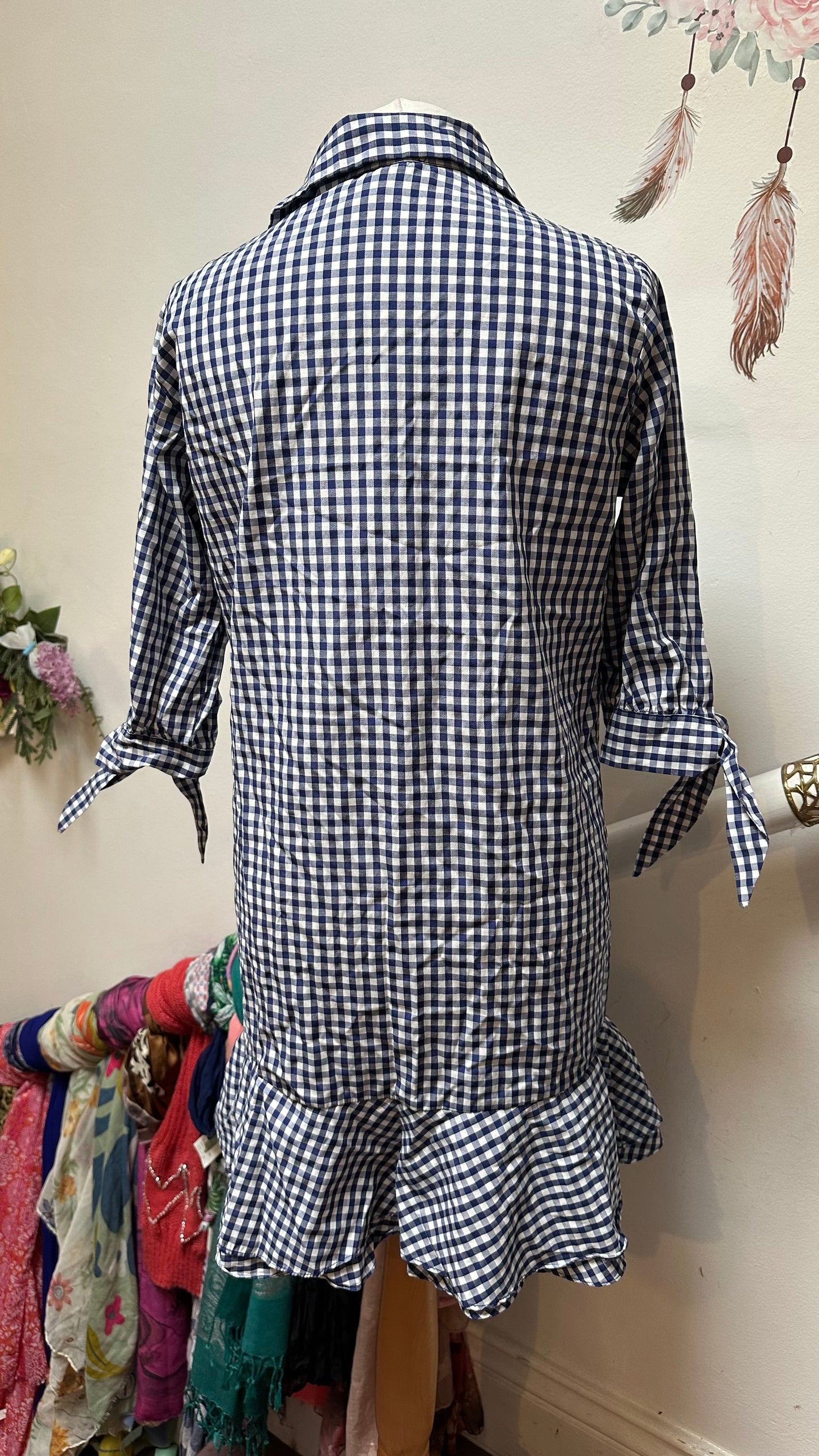 Primark Blue Gingham Dress Size 10
