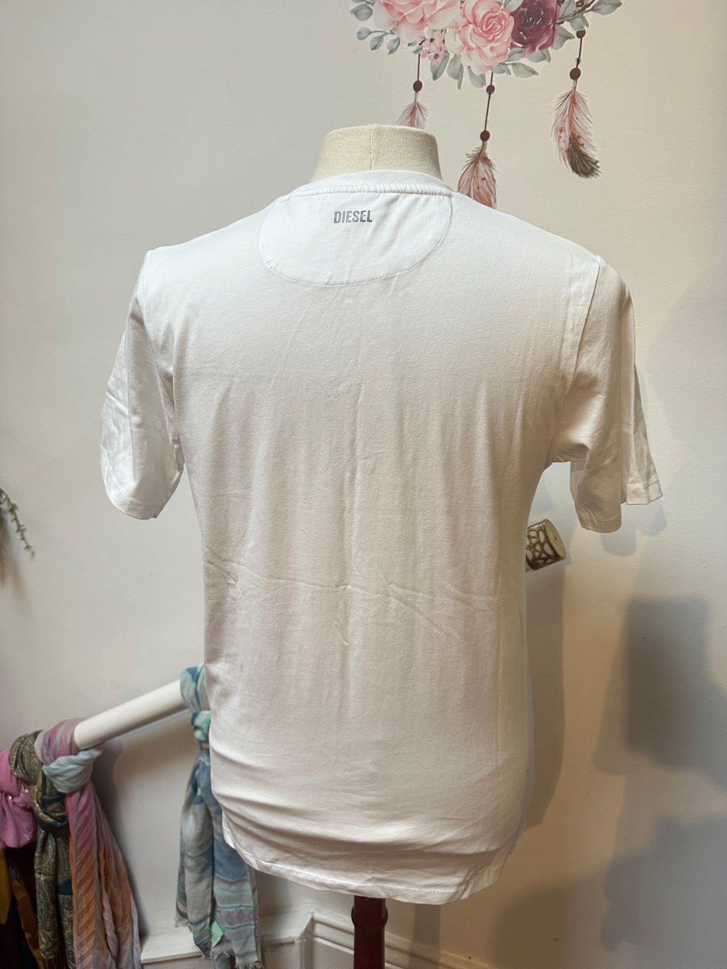 Diesel 100% Cotton White Tshirt Size M
