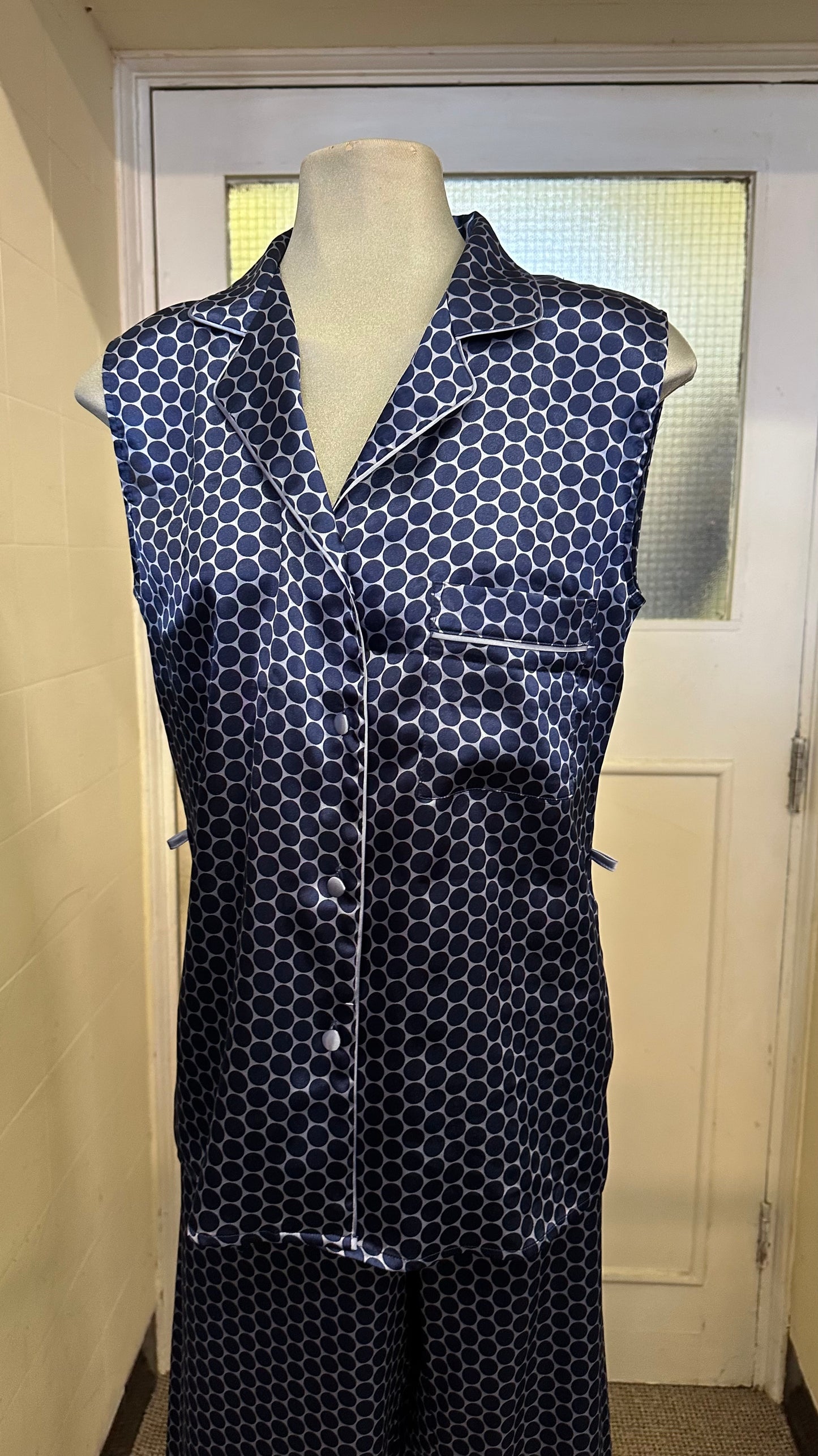 M&S Honeycomb Satin Loungewear Size 10