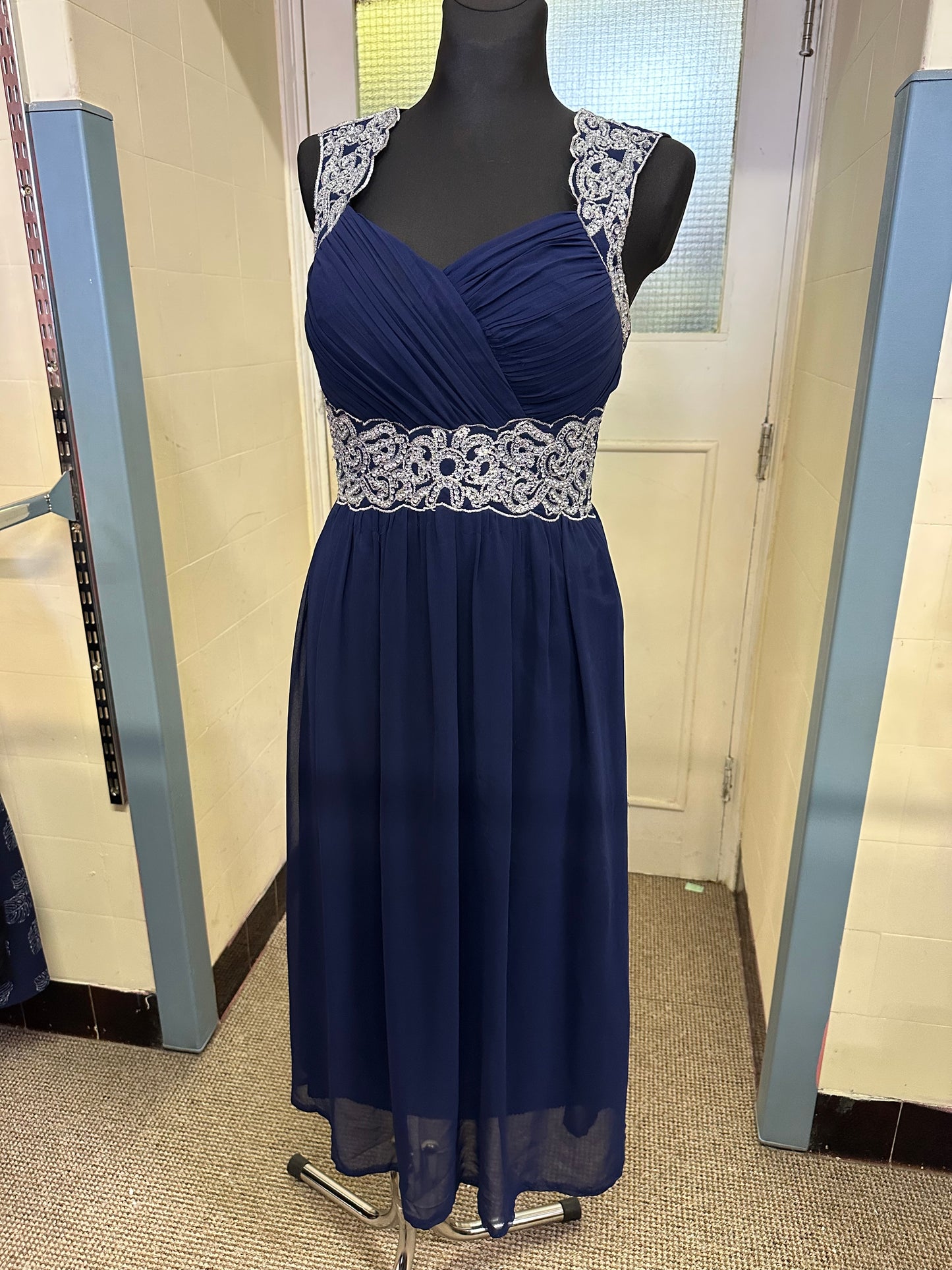 Navy Quiz Occasion Wear Dress Size 14