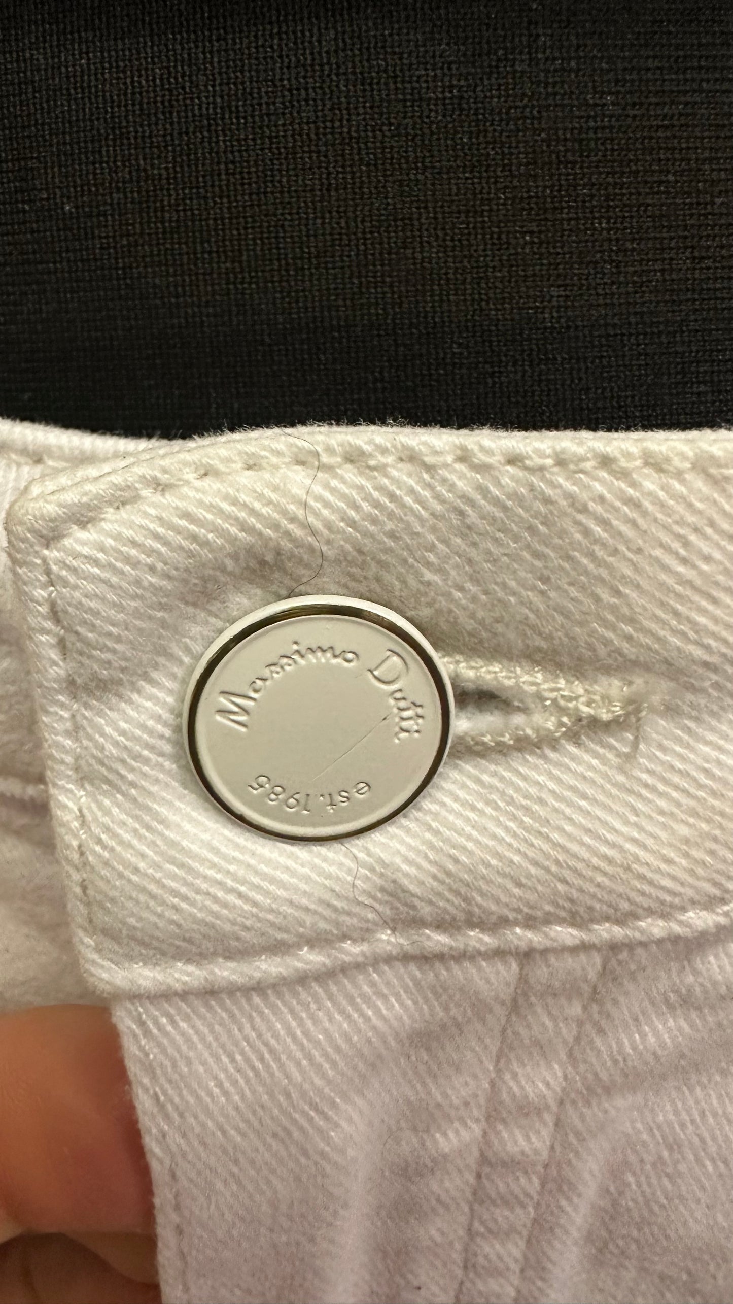 Designer Massimo Dutti White Jeans Size 12