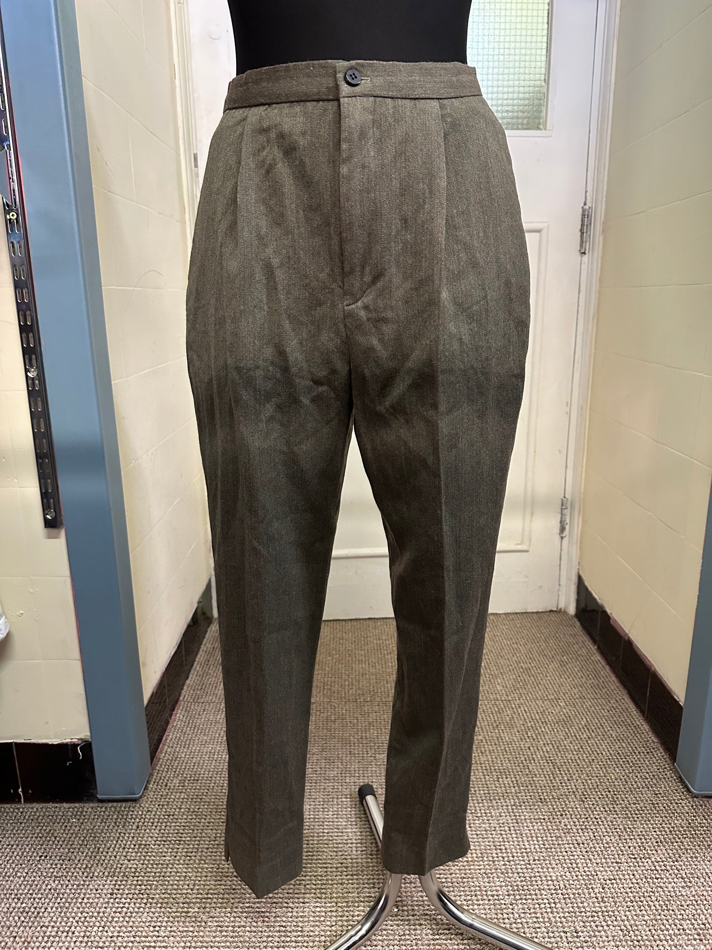 Gap 100% Wool Pleated Cigar Pants Size 10