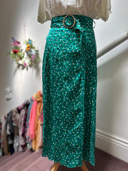 River Island Green Maxi Skirt Size 8
