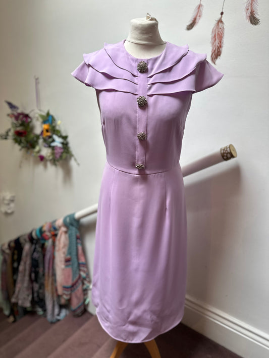 Savida Lavender Dress Size 8 Few tiny marks on rear, see last photo