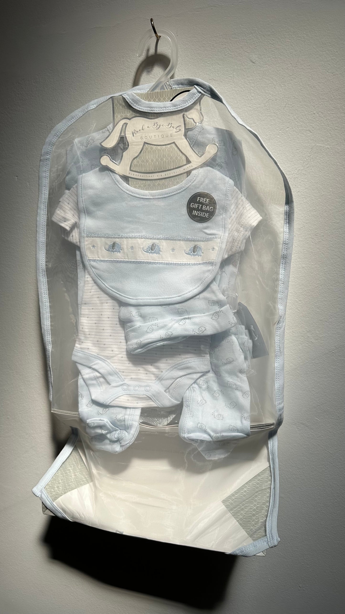 Rock a Bye Baby Boy Gift 100% Cotton 0-3m New with Tags