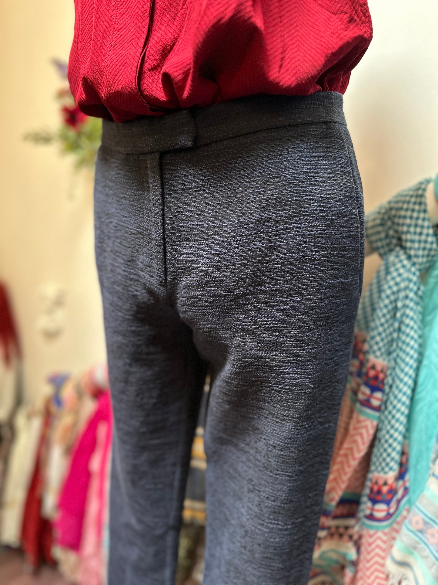 Designer COS Tailored Navy Trousers Size 10