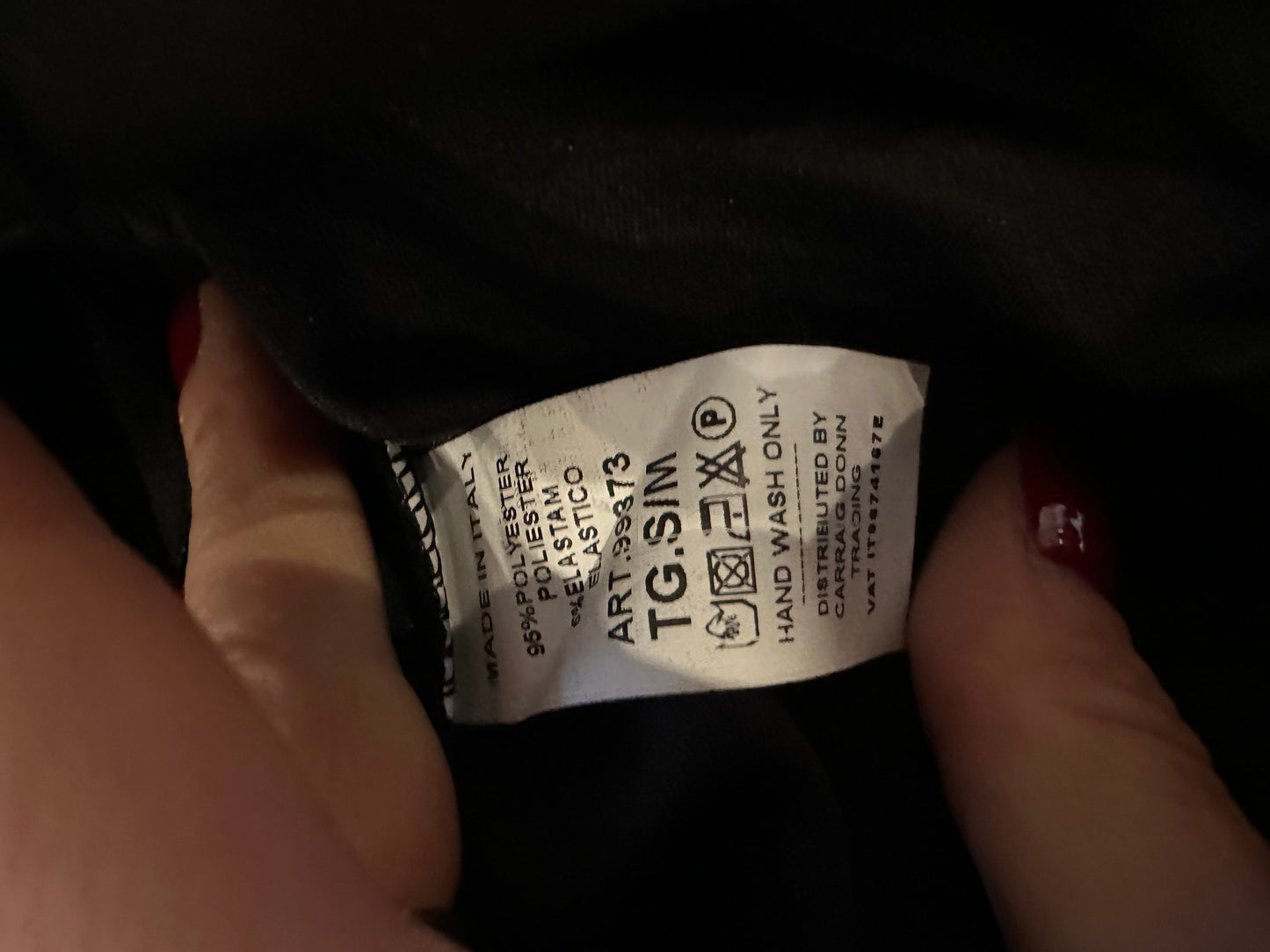 Pala D’oro Black Dress with Burgundy Leopard Print Size S/M