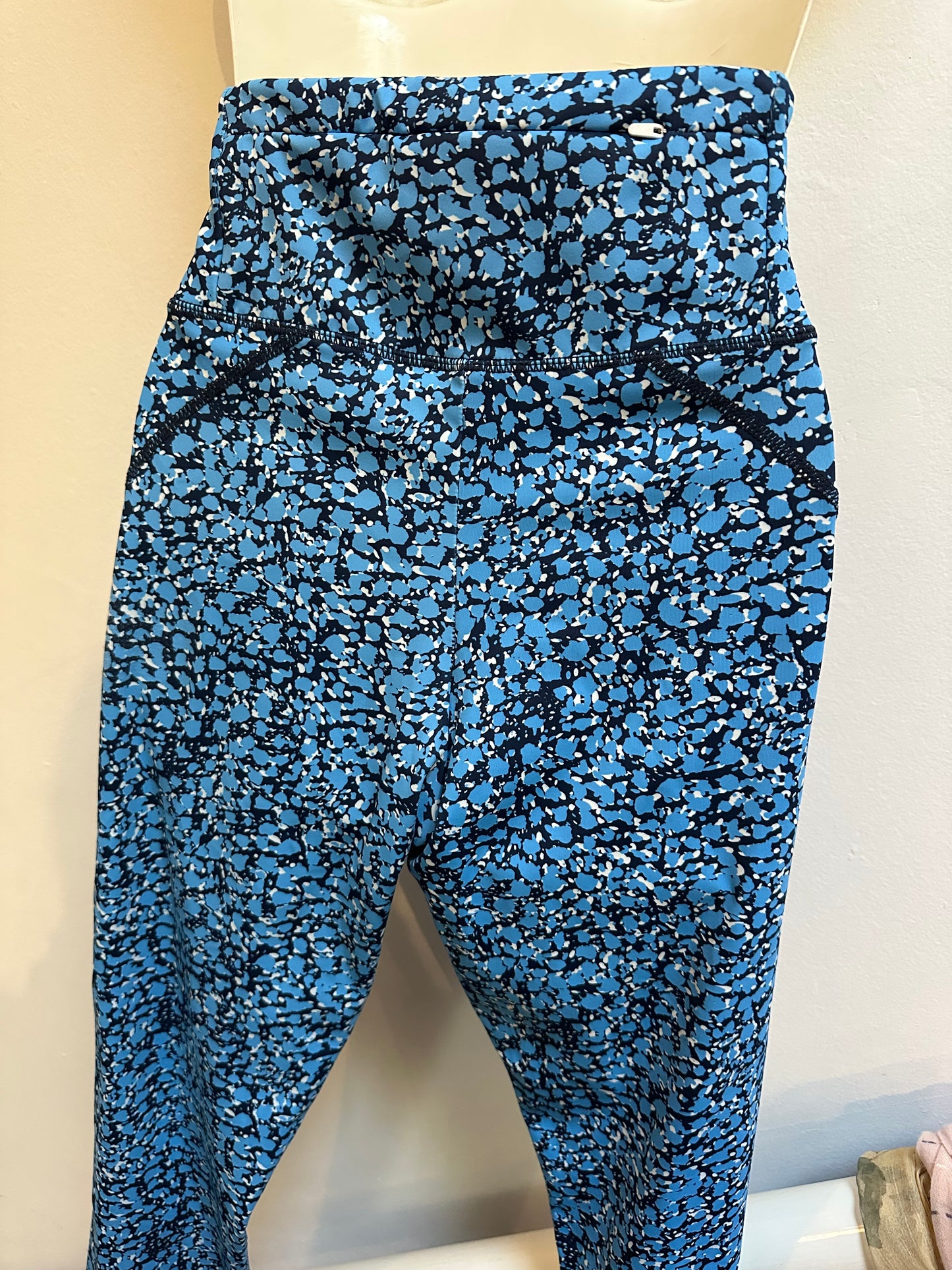 Dunnes Blue Pattern Leggings Size S