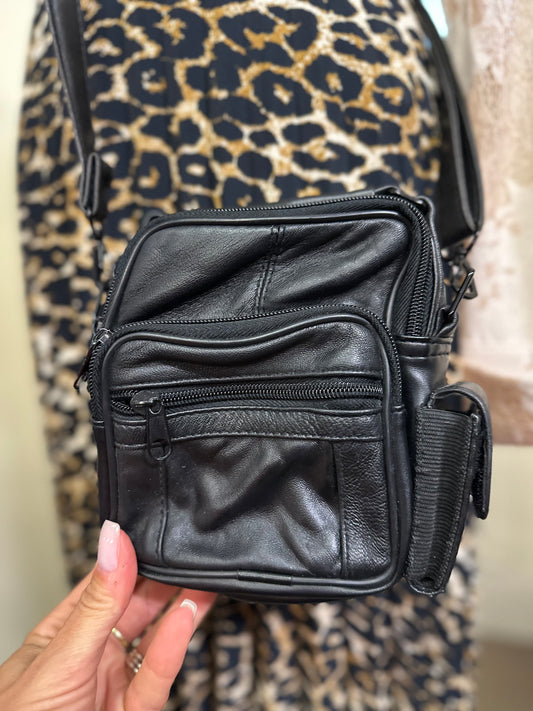 Real Leather Crossbody