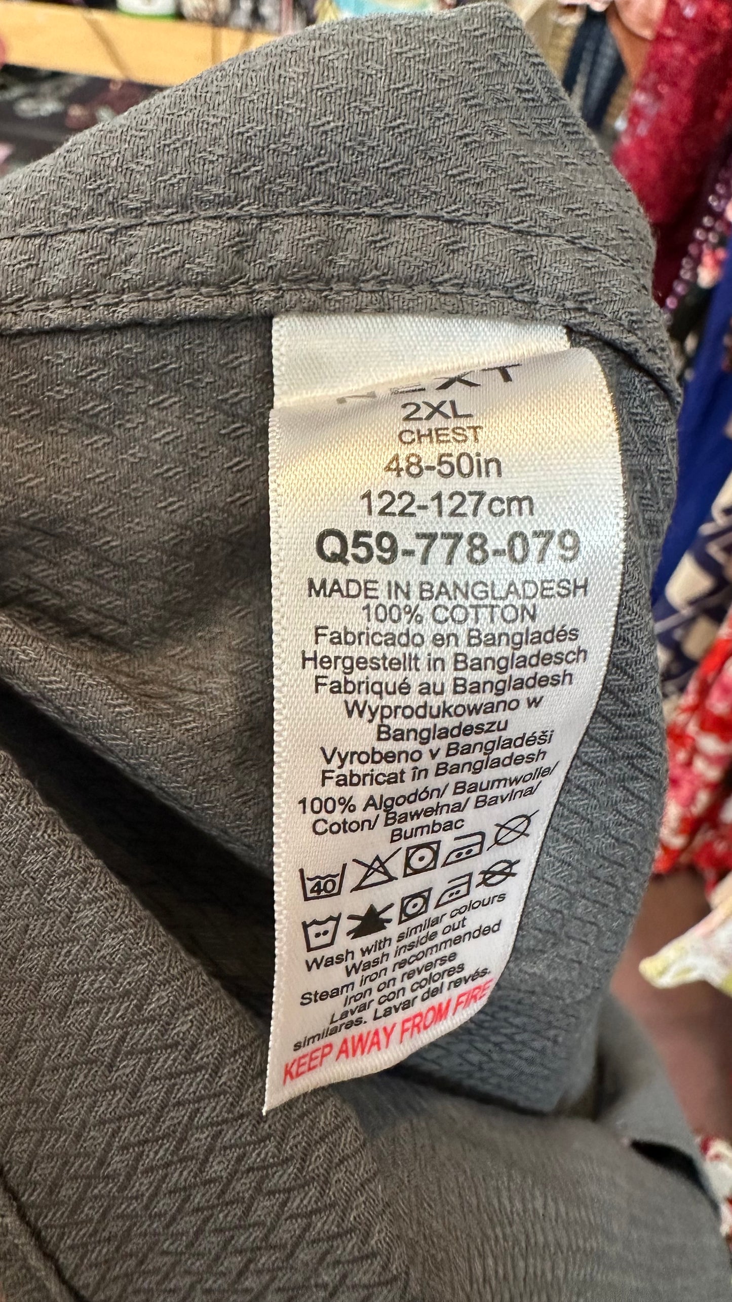 Next Cargo Style Shirt 100% Cotton Size 2XL