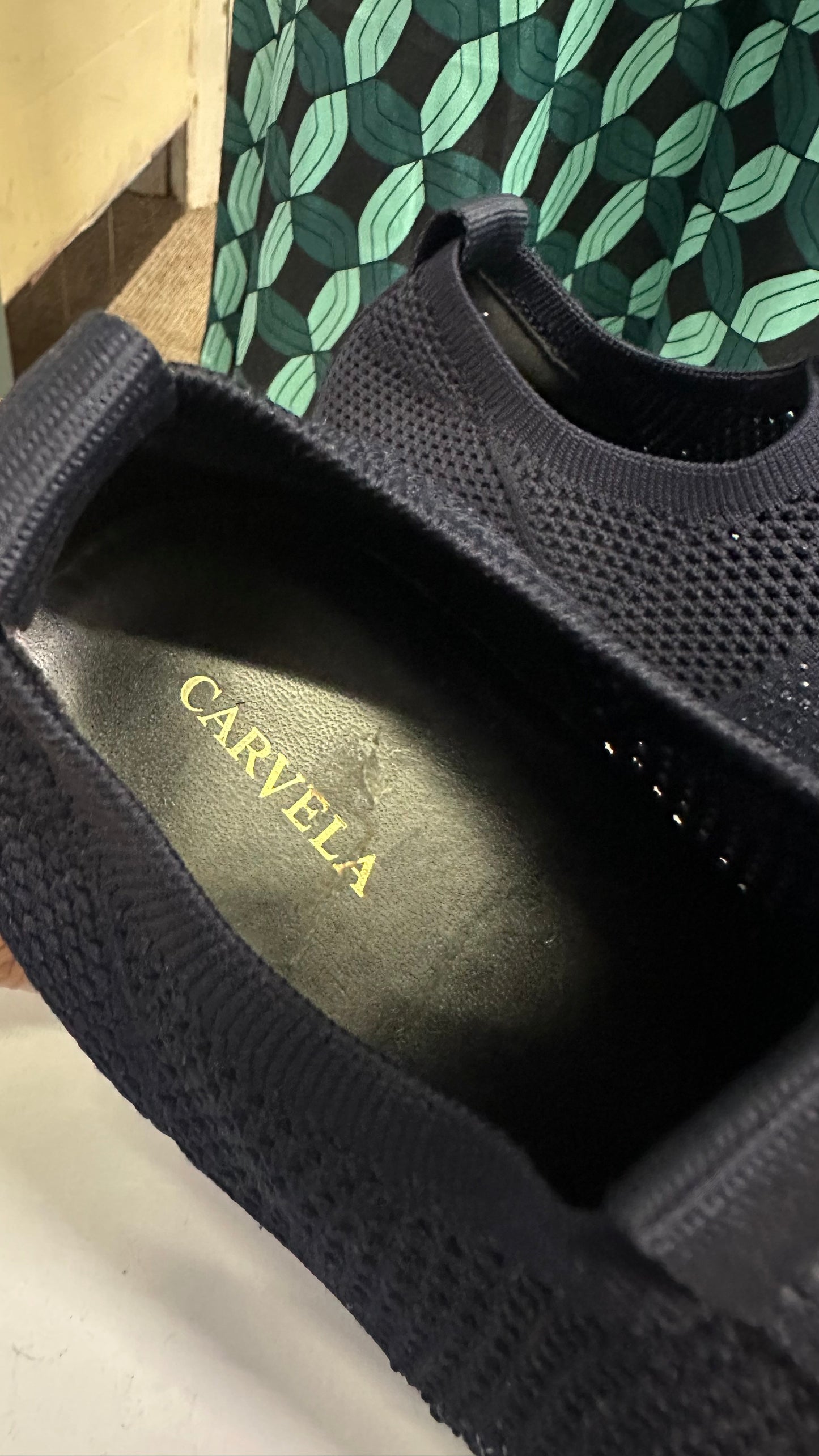 Carvela Navy Sparkle Trainers Size 6.5 EU 40