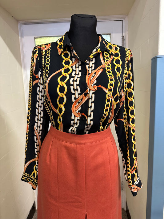 Primark Chain Print Blouse Size 12