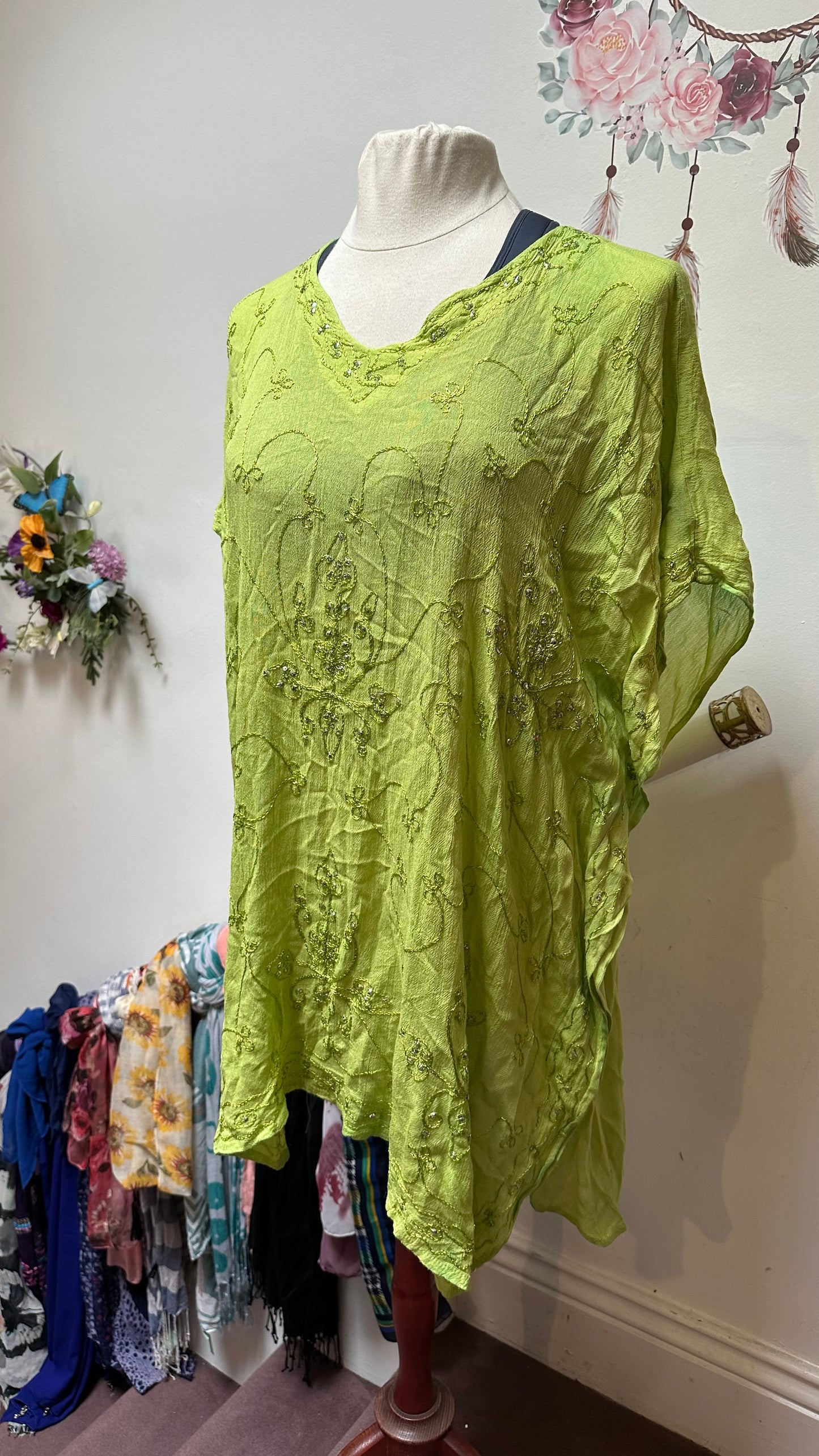 Sea & Sun 100% Viscose Line Beach Cover Up Best Fit Size L