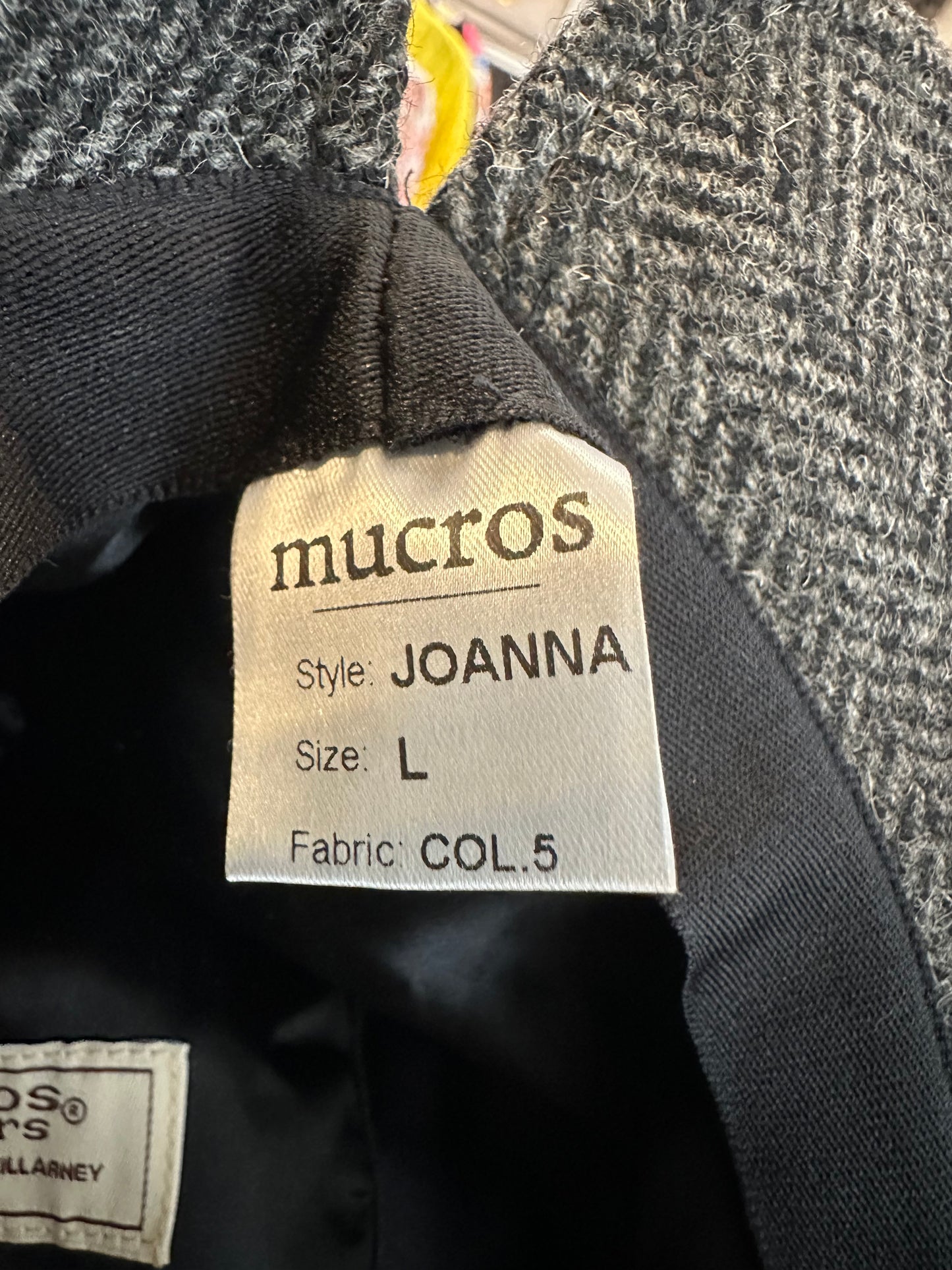 Mucros Weavers Herringbone Tweed Hat Size L