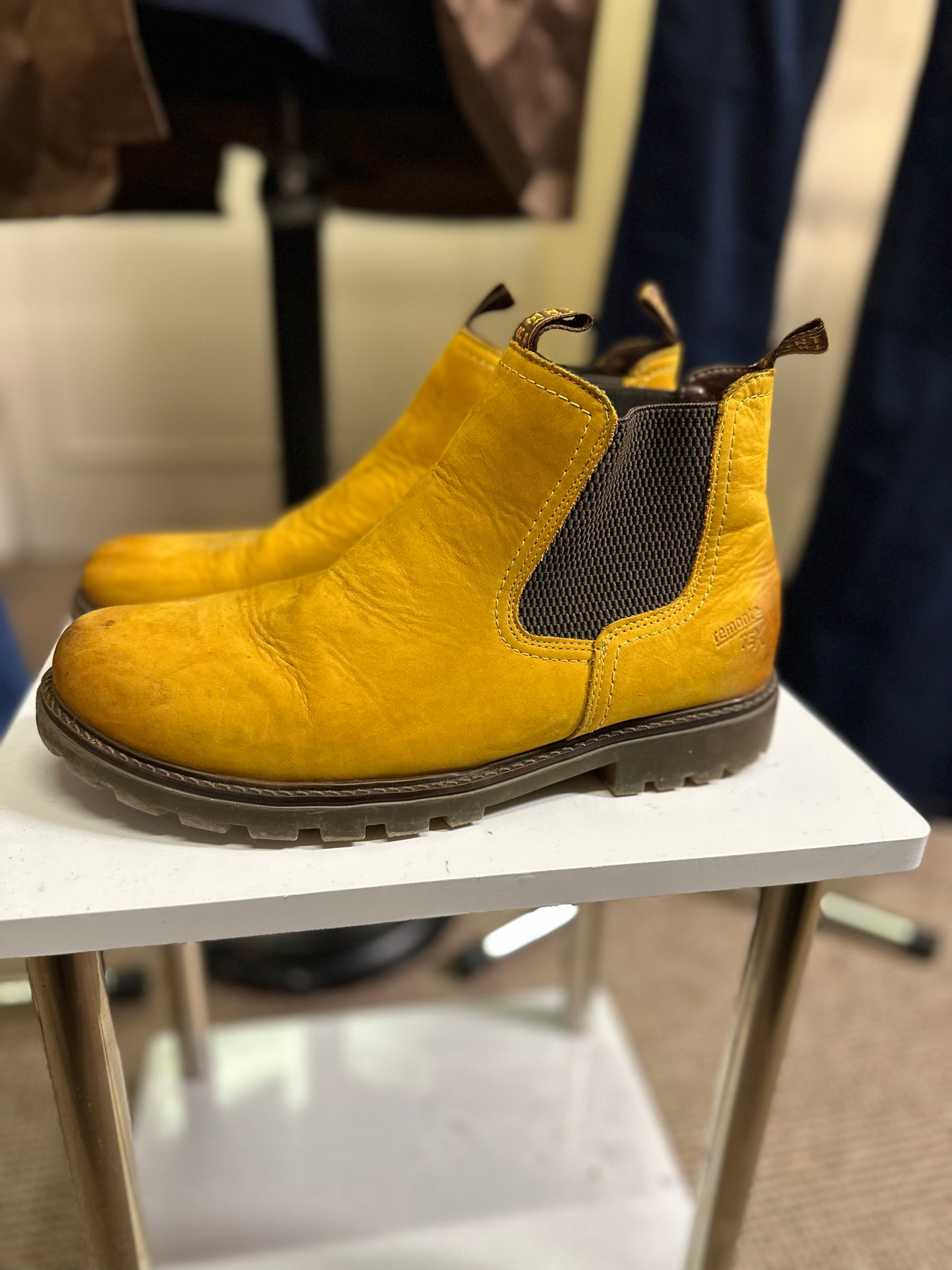 Remonte Suede Mustard Boots Size 7 (EU 41) Some marks, see last photos