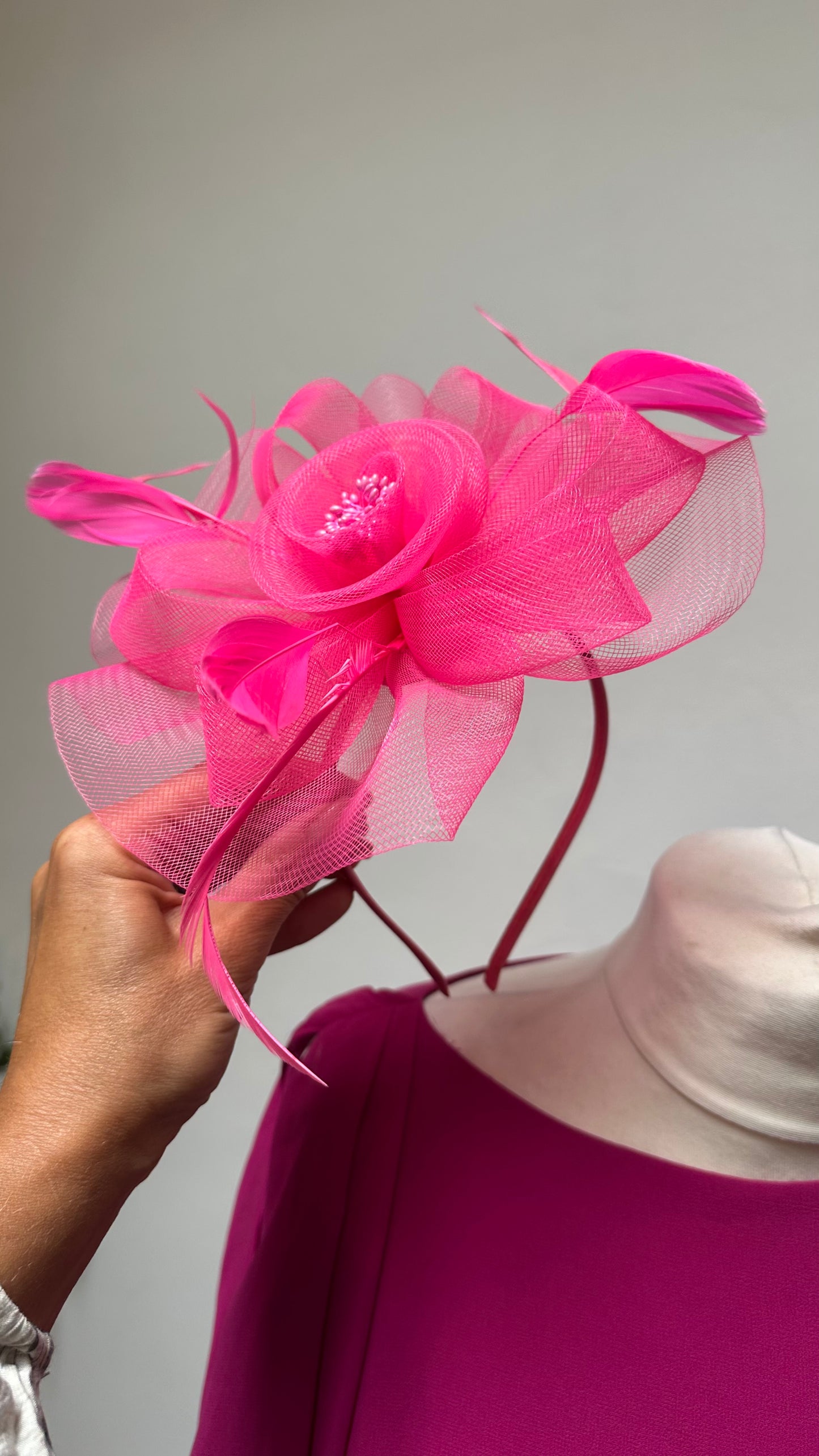 Hot Pink Fascinator