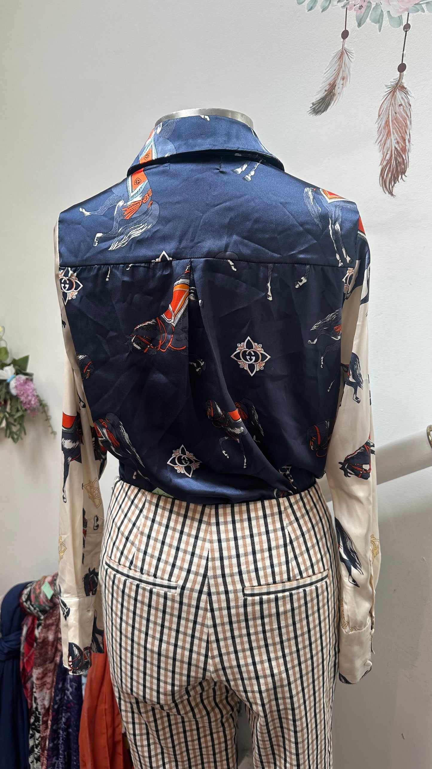 Rant & Rave Horse Blouse Size S