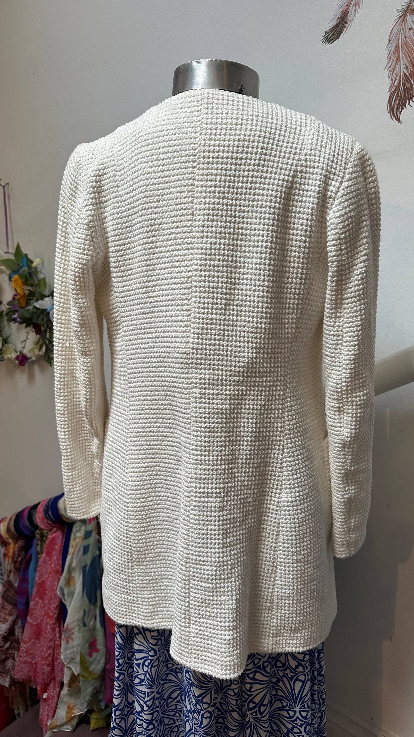 Zara Off White Blazer Size M Small Fitting