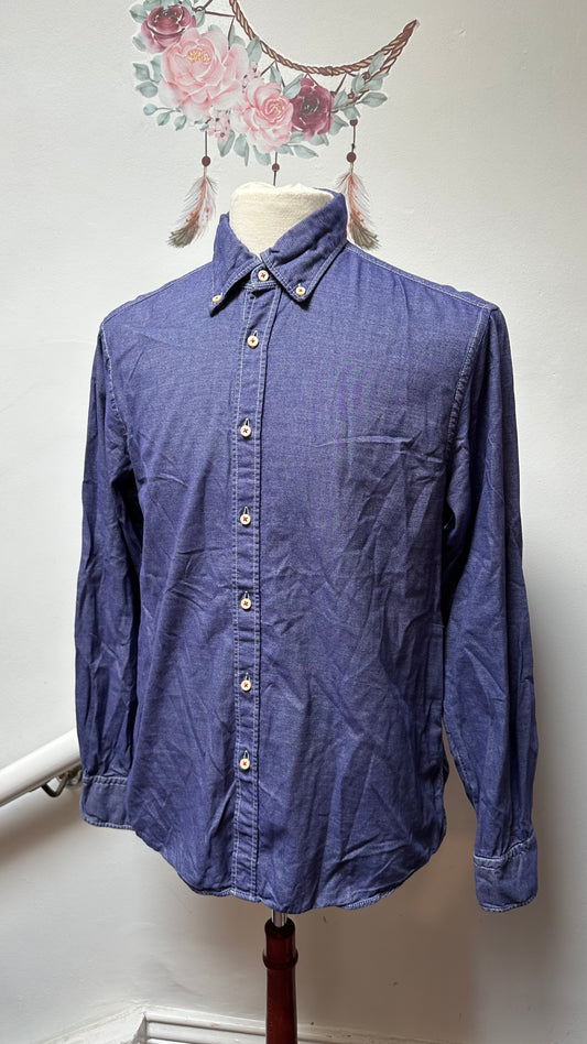 Designer Stentström Denim Shirt Size L 100% Cotton RRP €250!!!