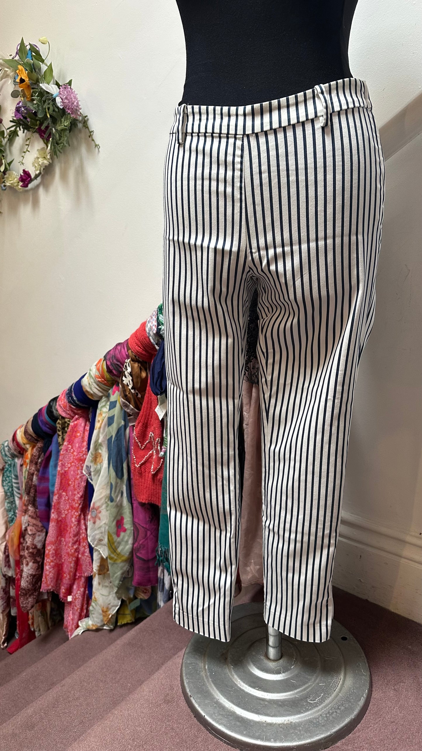 H&M Striped Trousers Size 10