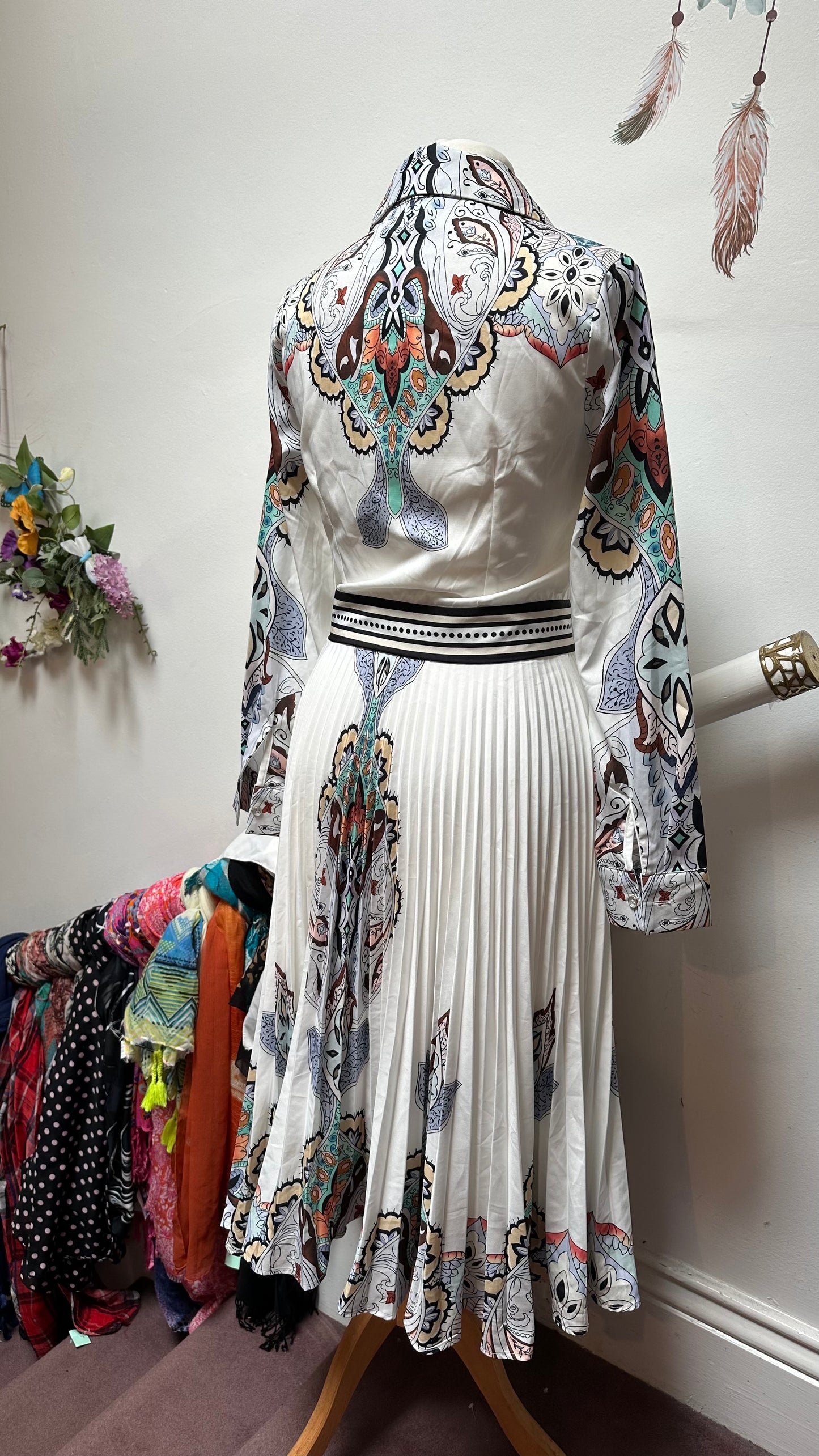 Lily McBee Pliseé Dress Size S