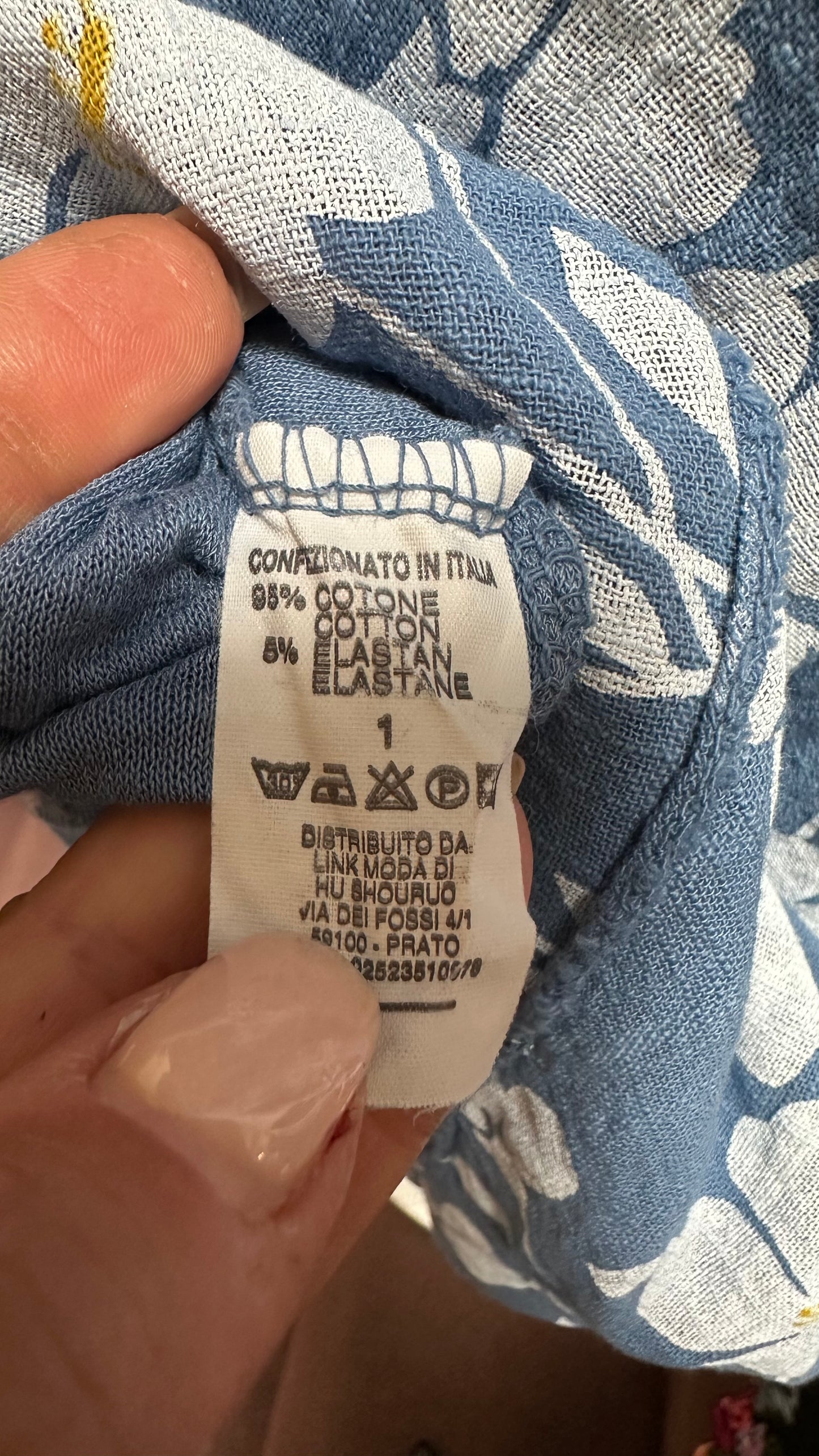 Made in Italy Tunic Dress 95% Cotton Best Fit Size M
