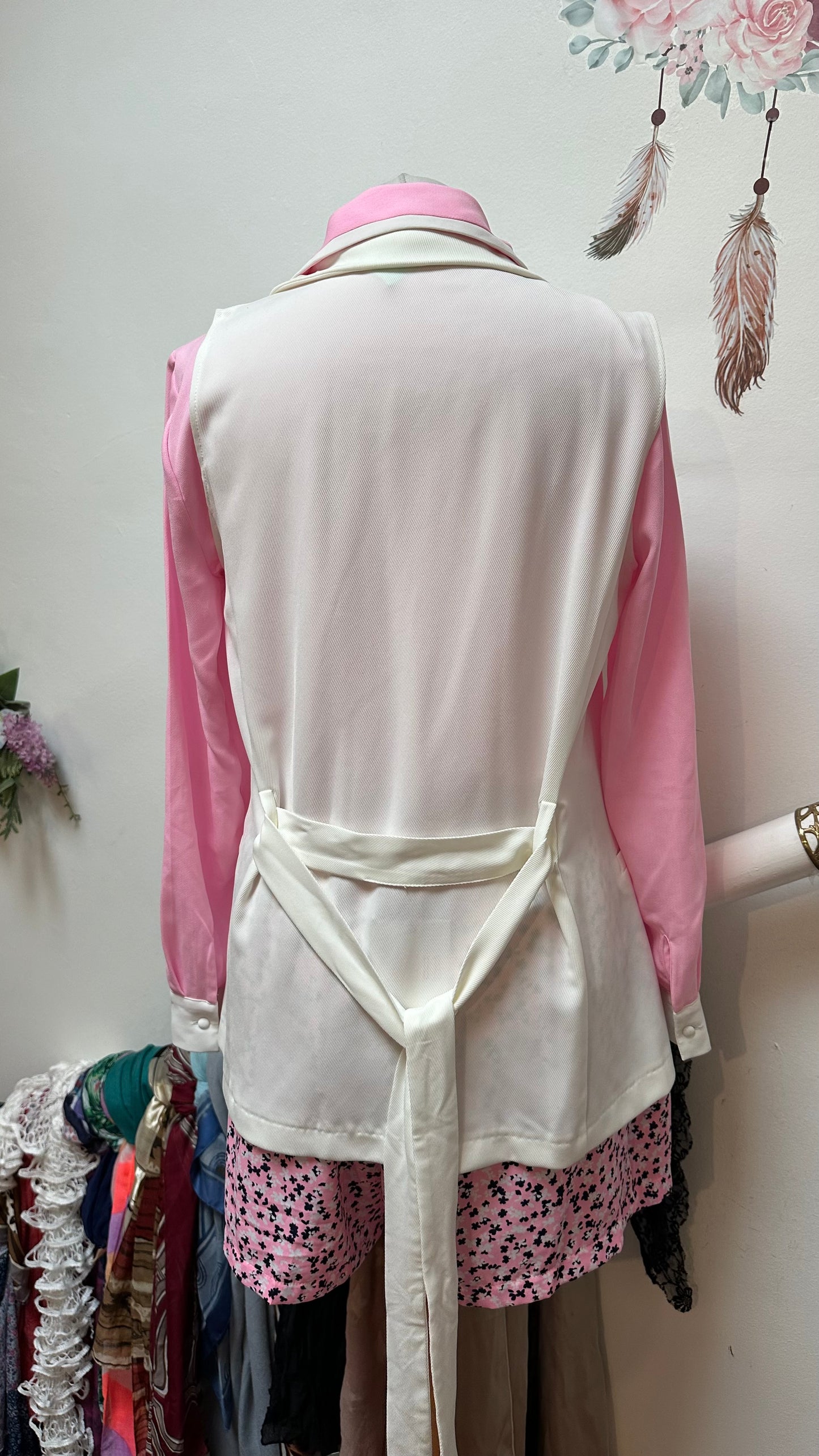 Primark Long Cream Gillet Size 8