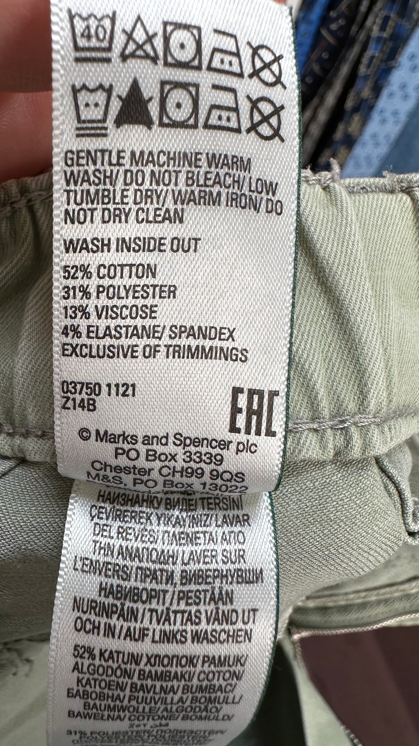 M&S Khaki Jeans Size 8