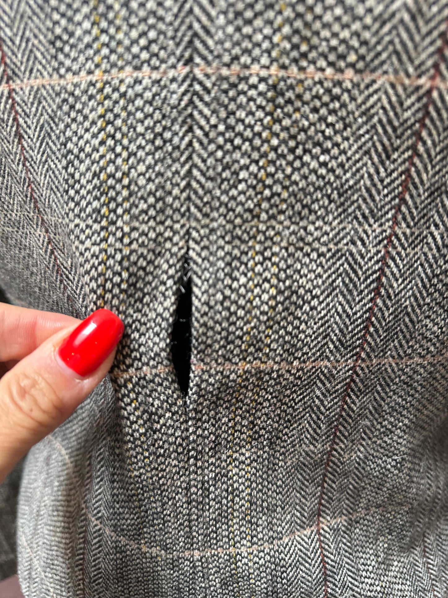 Illusion Wool Blend Blazer Best Fit Size 10/12 Needs a stitch on rear