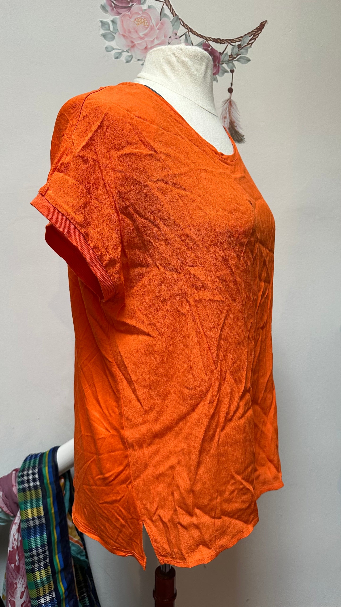 Oui Orange Top Size 16