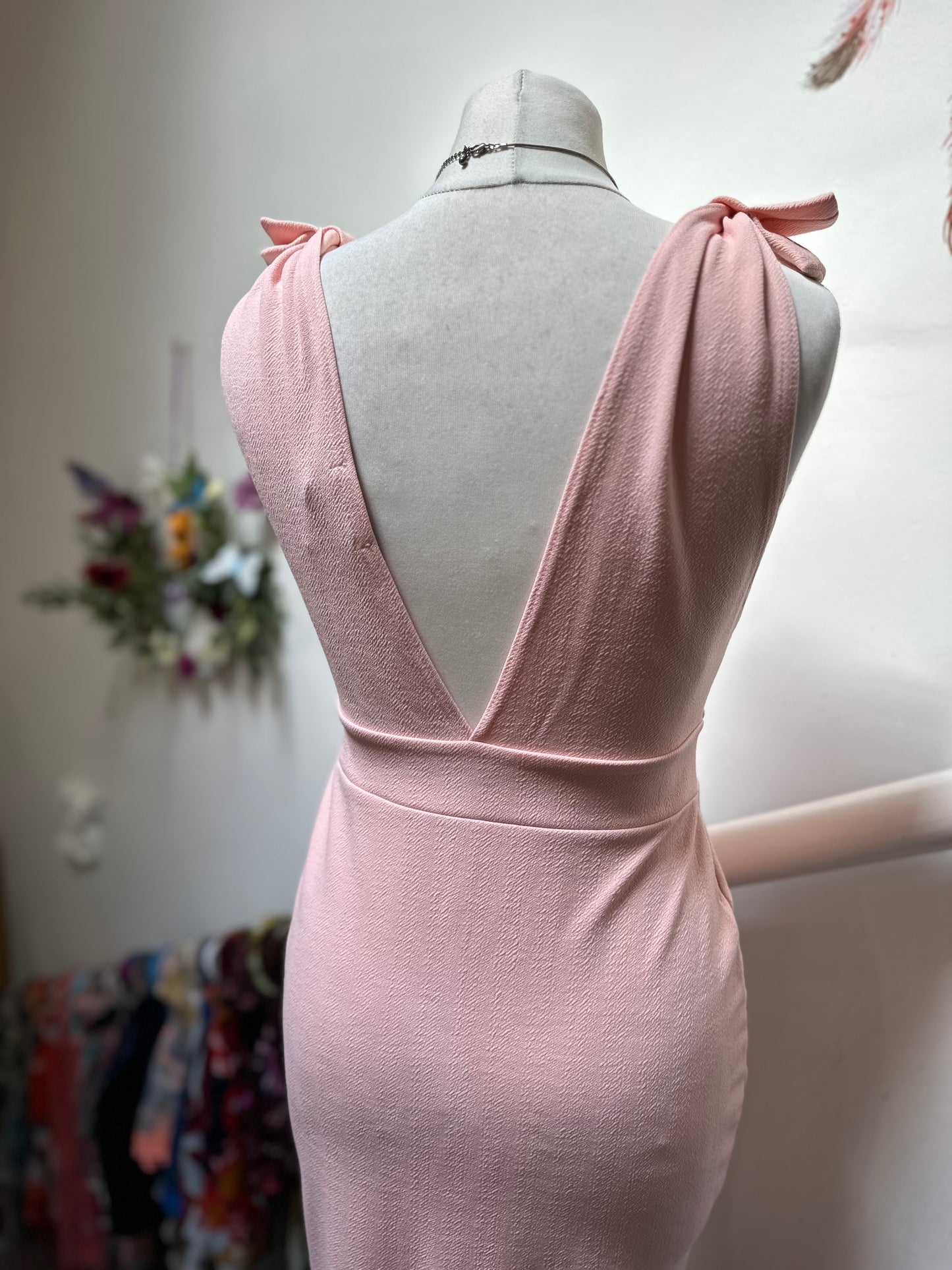 Boohoo Blush Pink Mermaid Dress Size S
