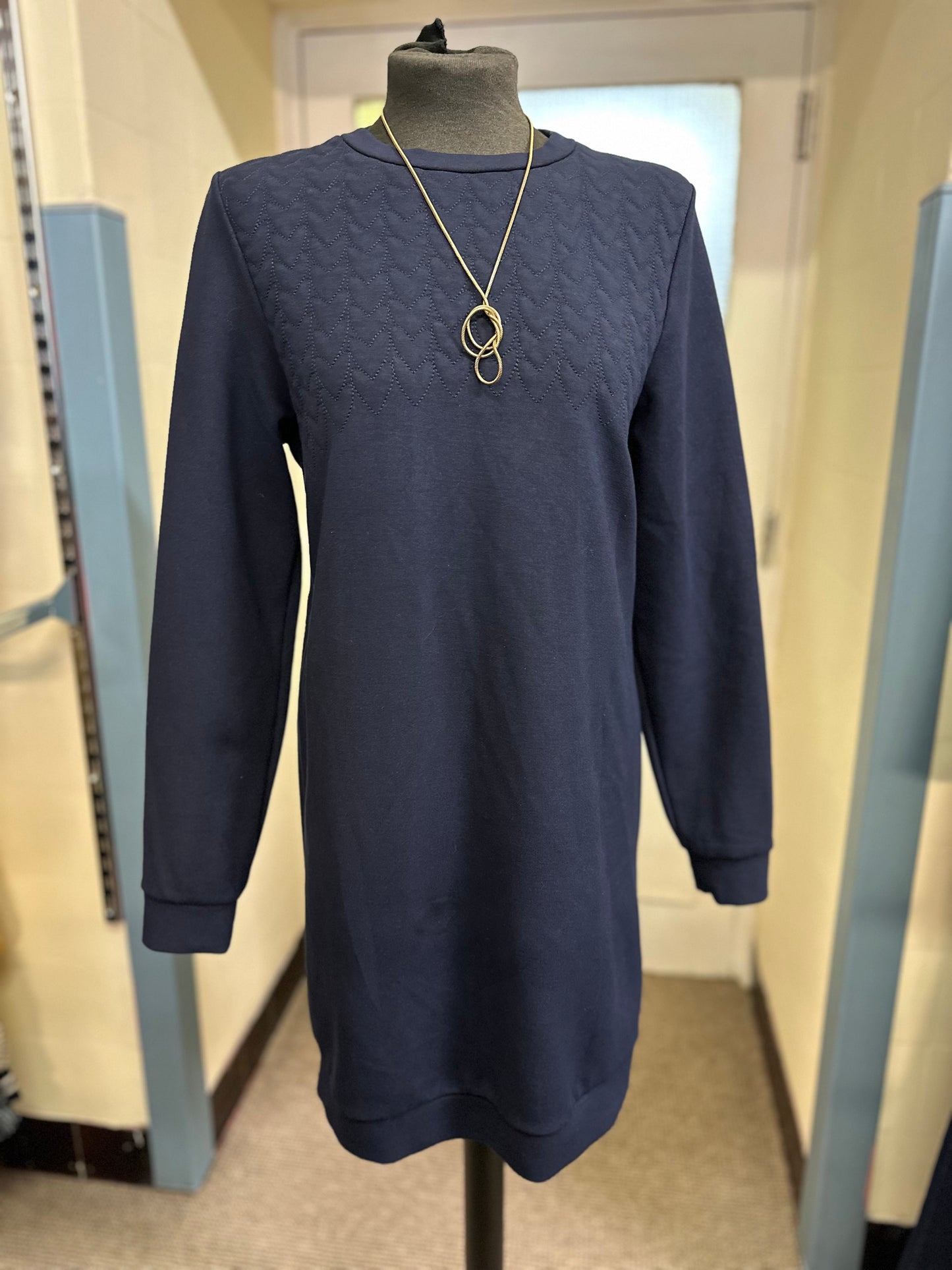 Topshop Navy Sweater Dress Size 10